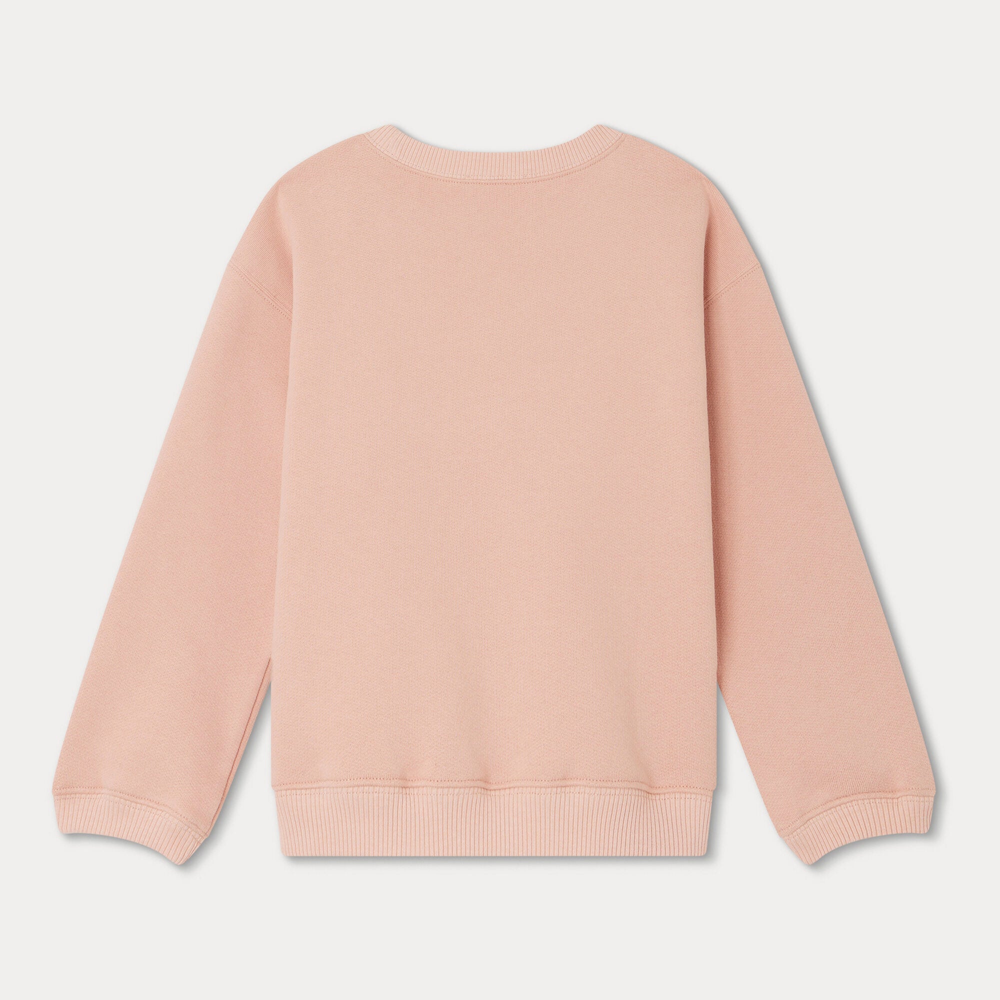 Girls Pink Logo Cotton Sweatshirt