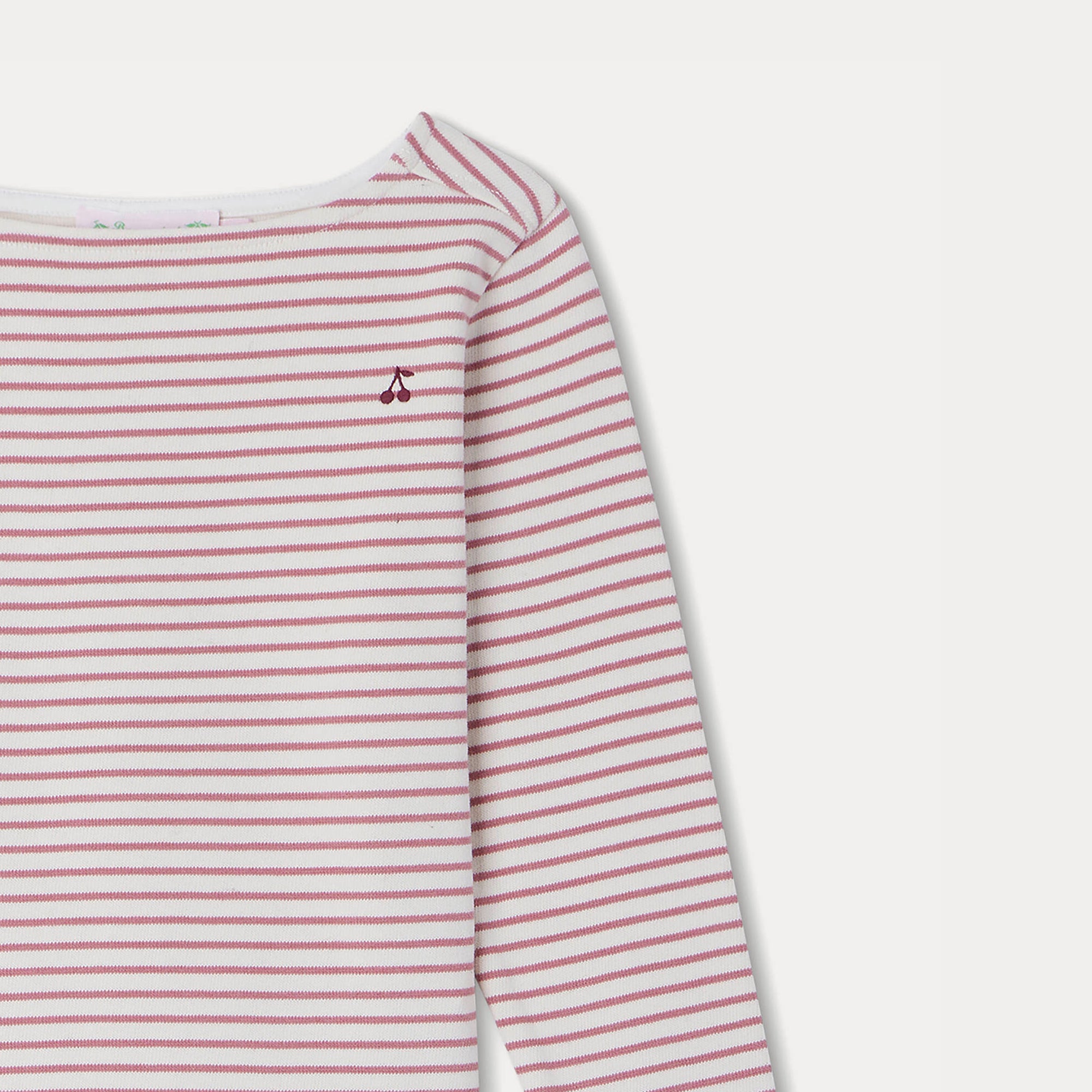 Girls Pink Stripes Cotton T-Shirt