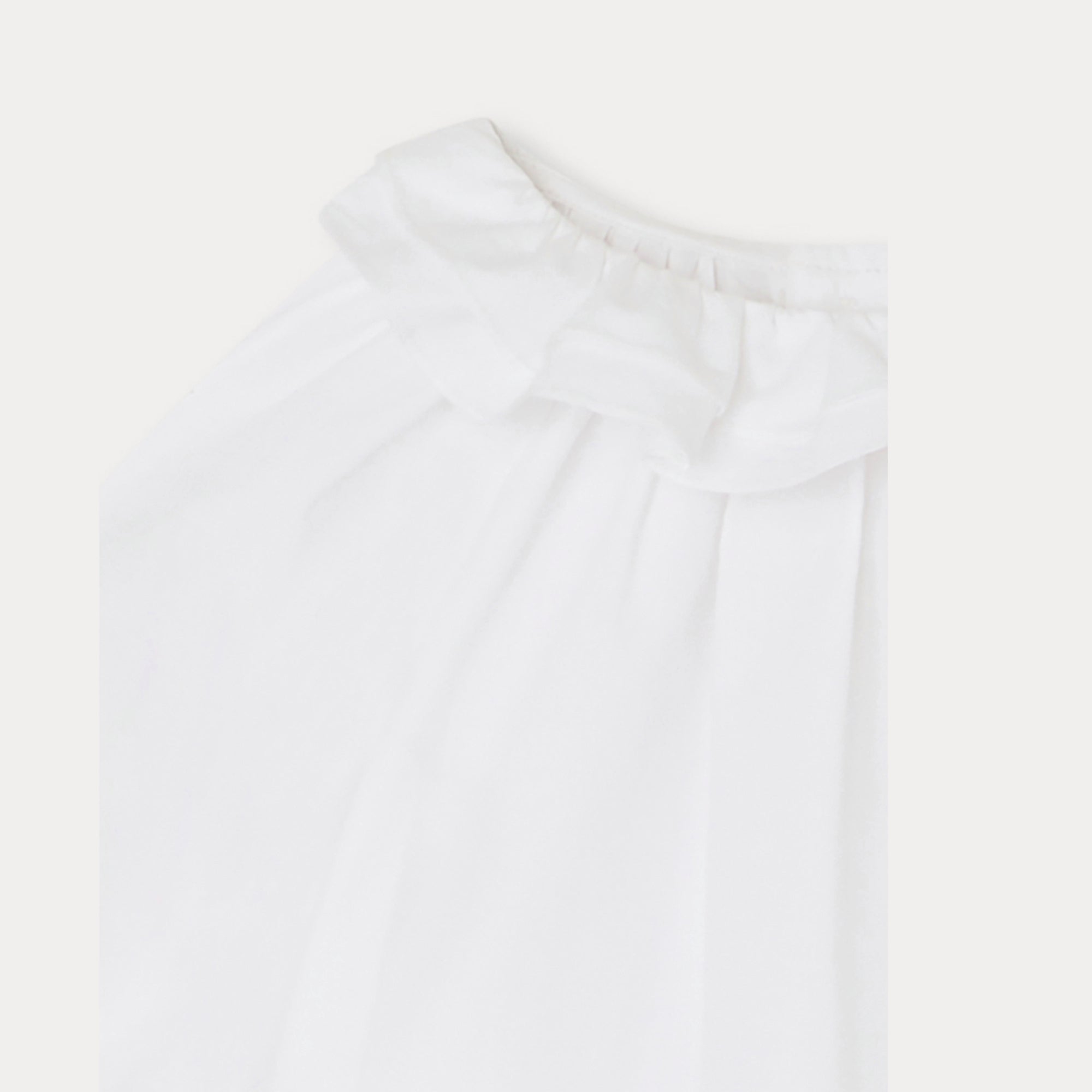 Baby Girls White Ruffle Cotton Top