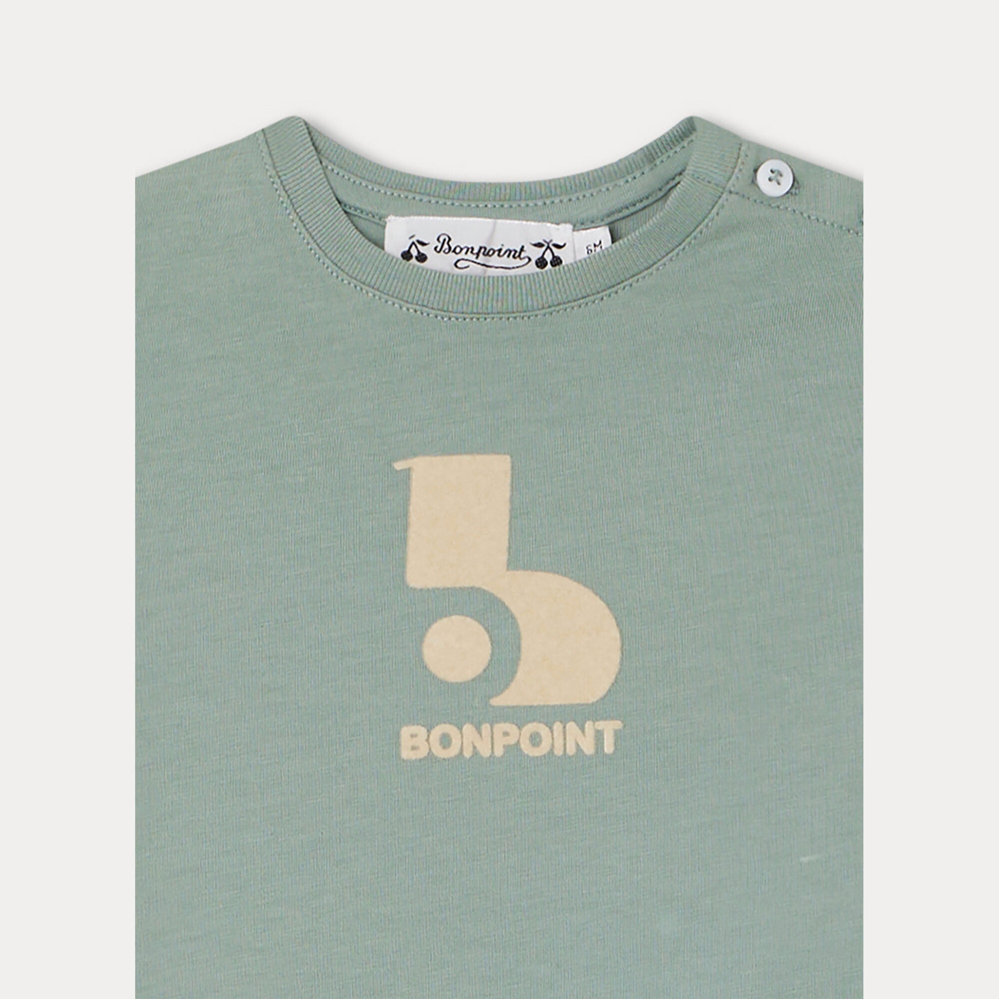 Baby Boys Green Logo Cotton T-Shirt