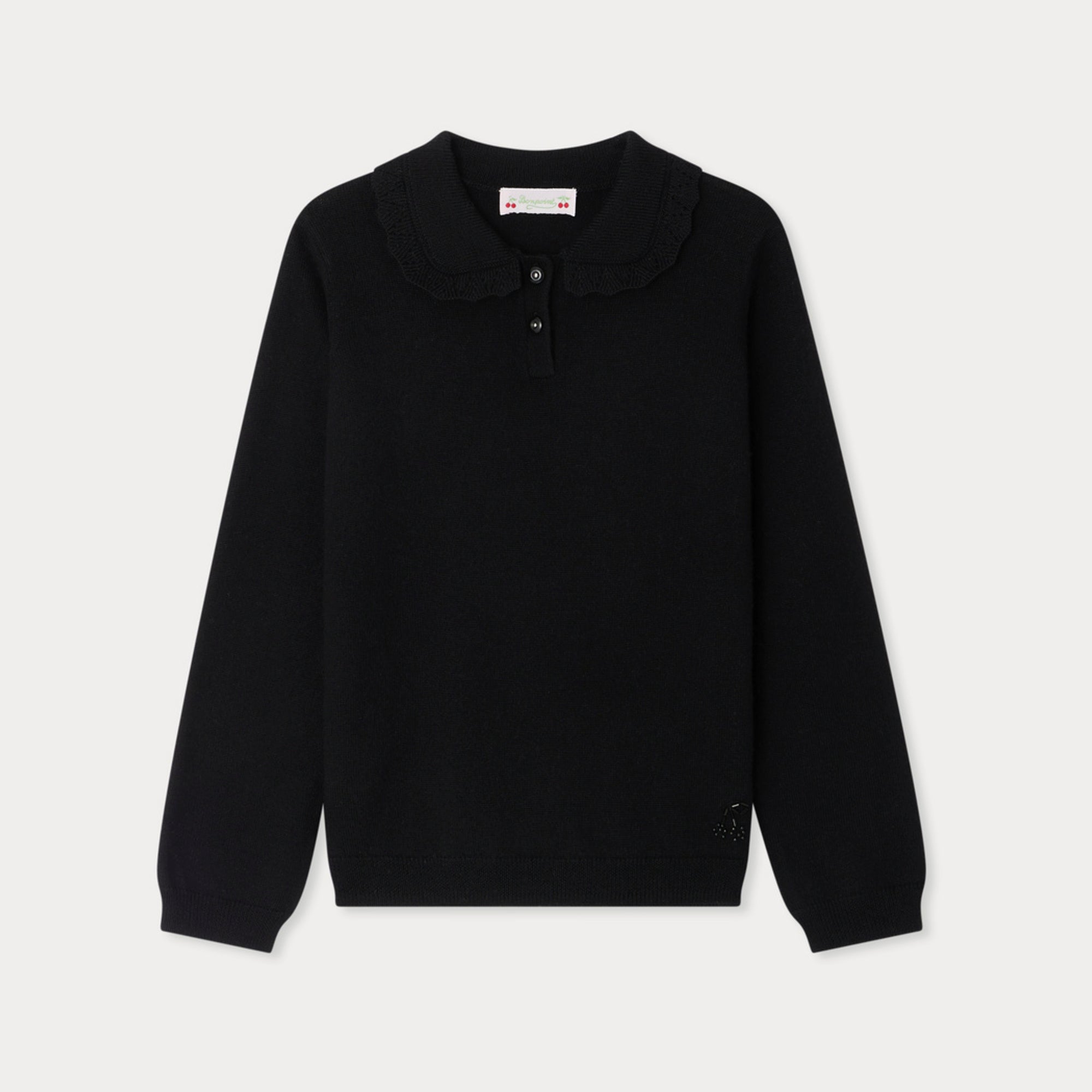 Girls Black Wool Sweater