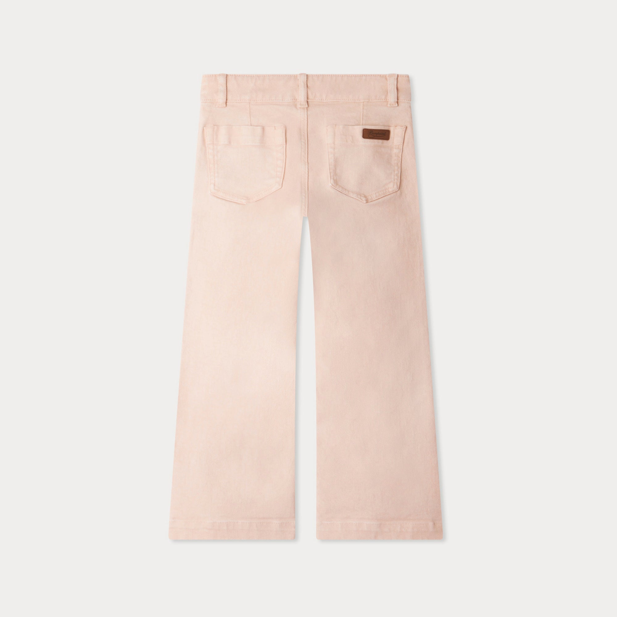 Girls Light Pink Cotton Trousers