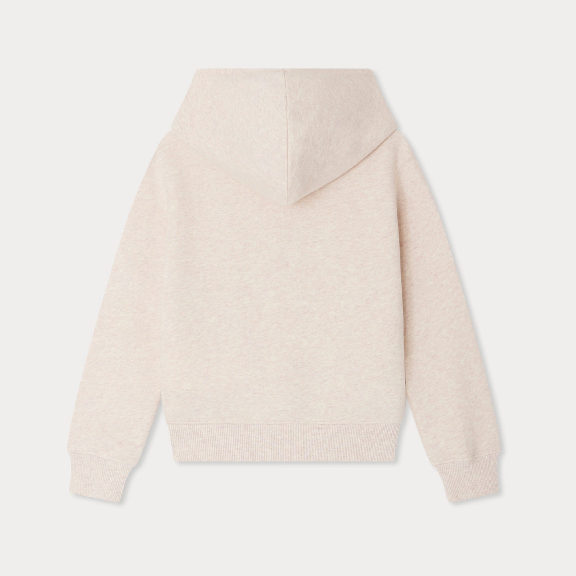 Girls Light Pink Cotton Hooded Sweatshirt