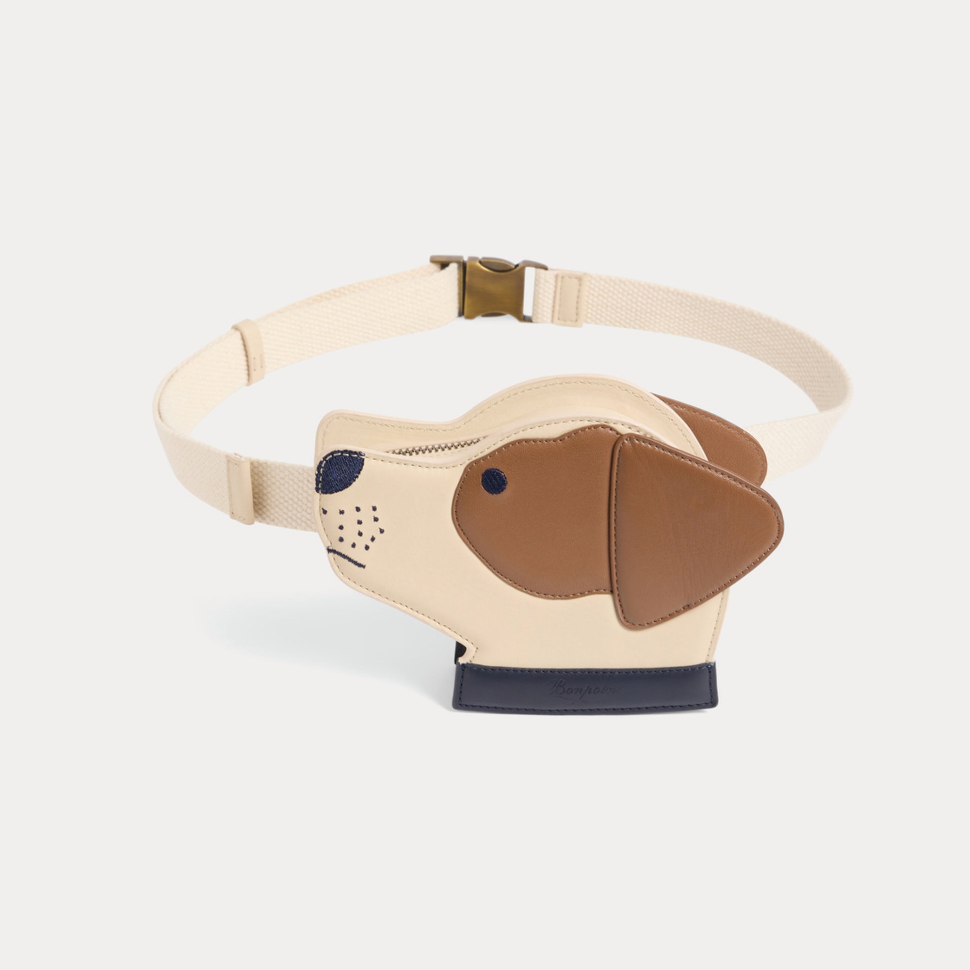 Boys & Girls Beige Dog Belt Bag(17x3.5x12cm)