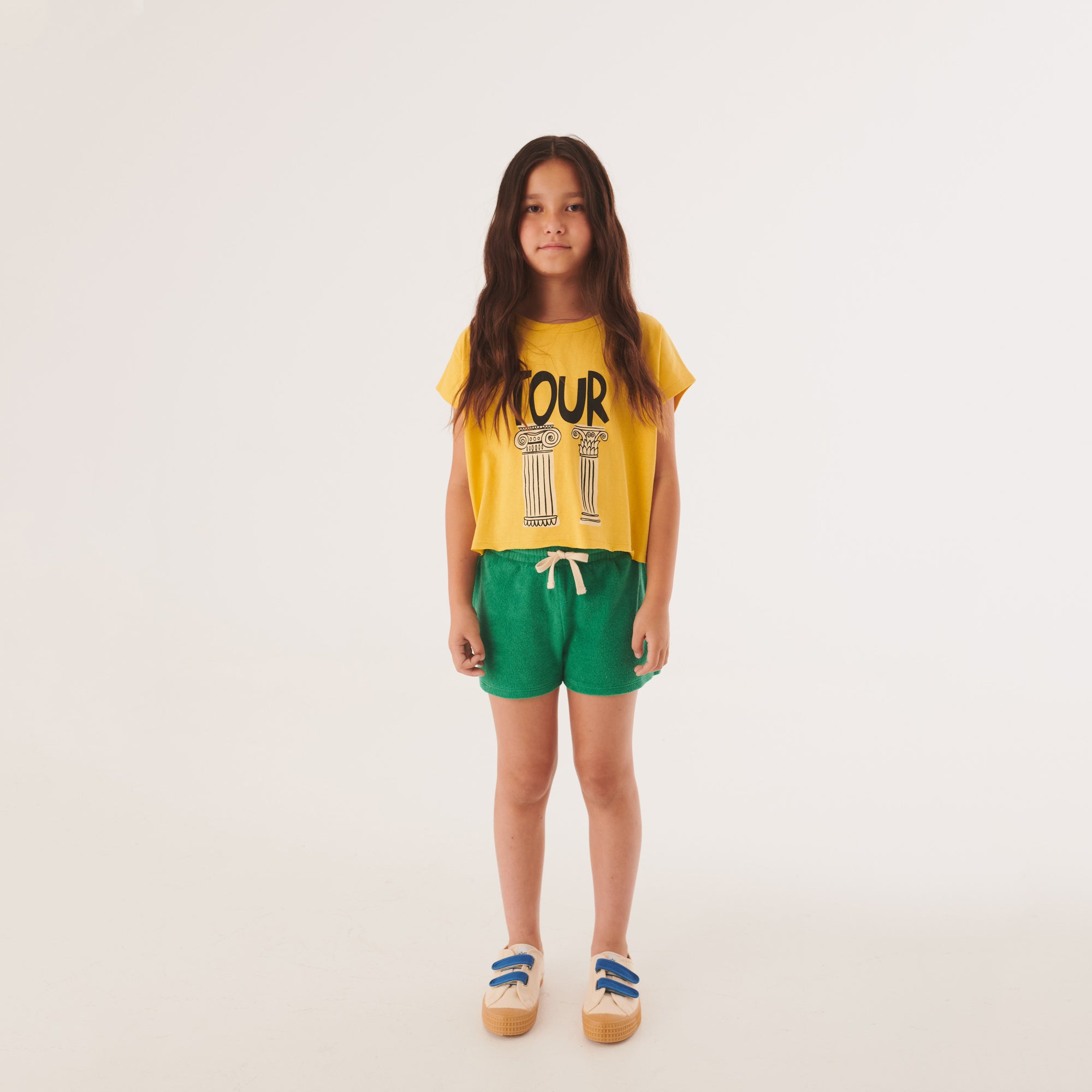 Boys & Girls Green Cotton Shorts