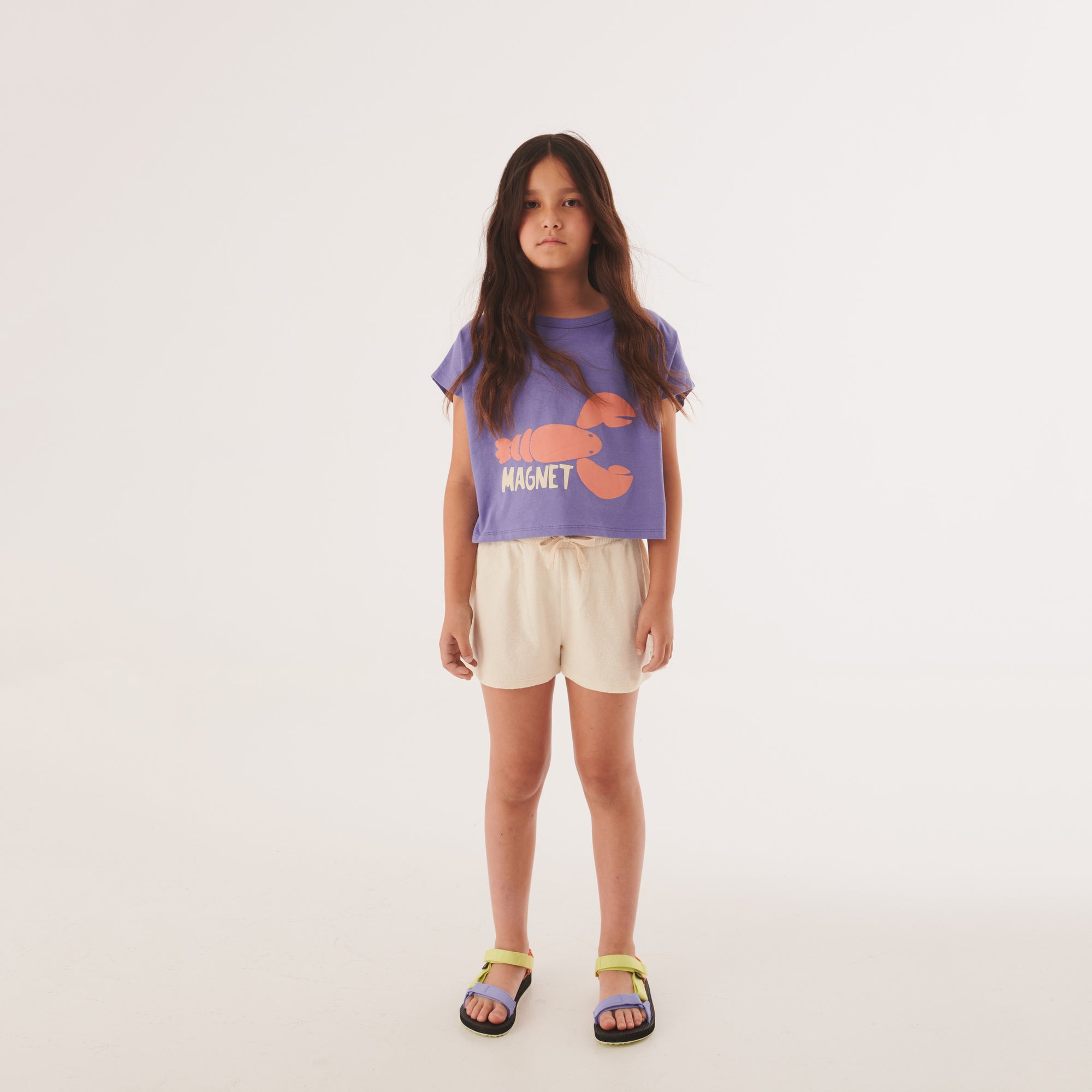 Boys & Girls White Cotton Shorts