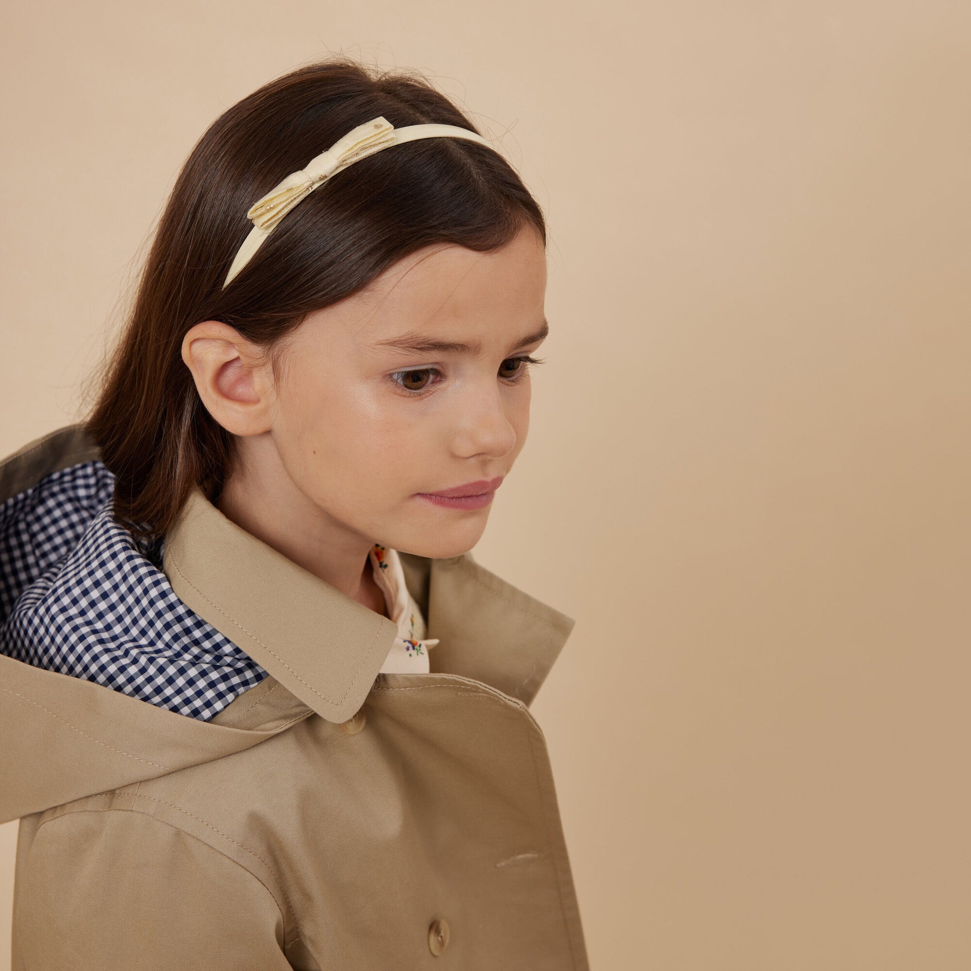 Girls Light Yellow Bow Headband
