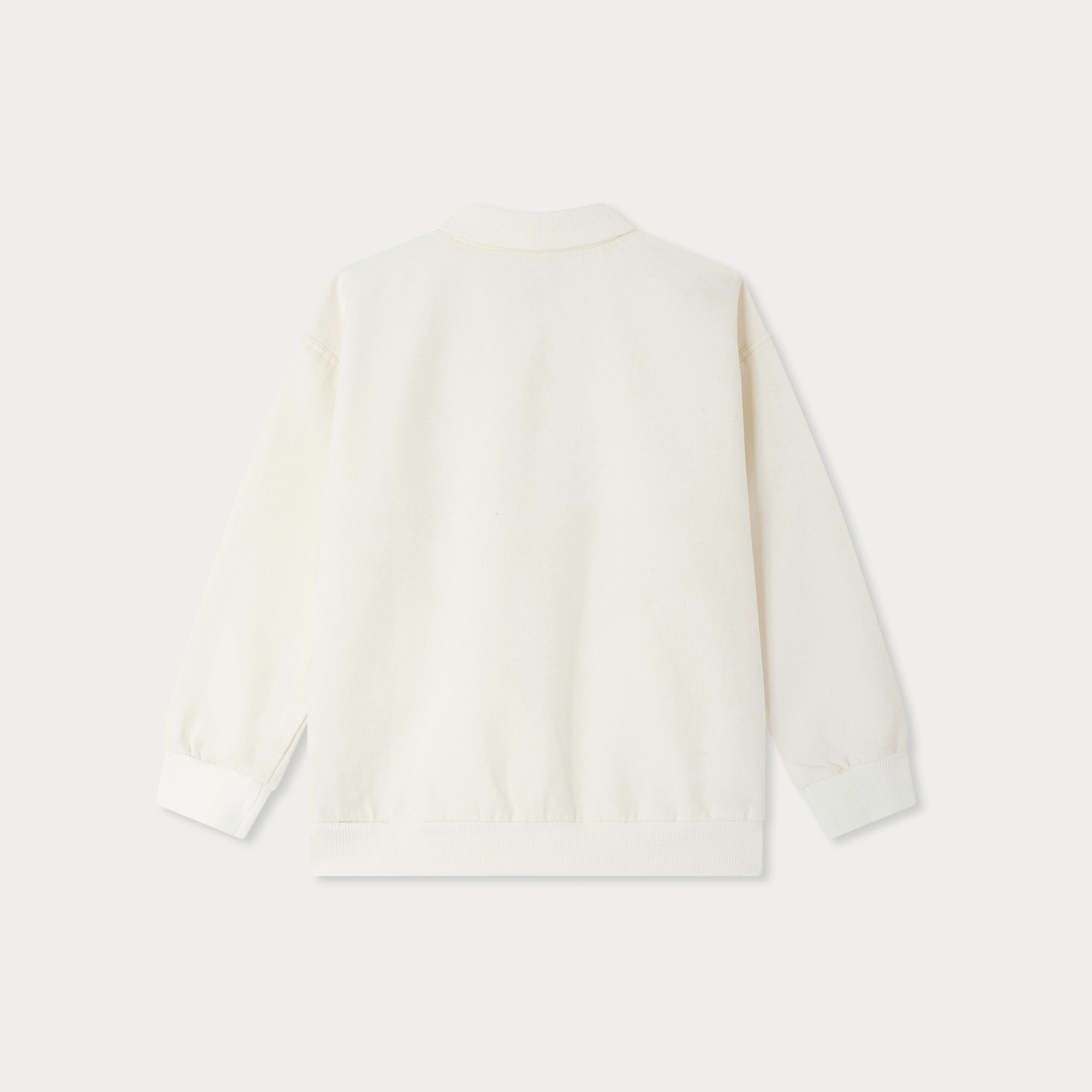 Boys White Cotton Sweatshirt