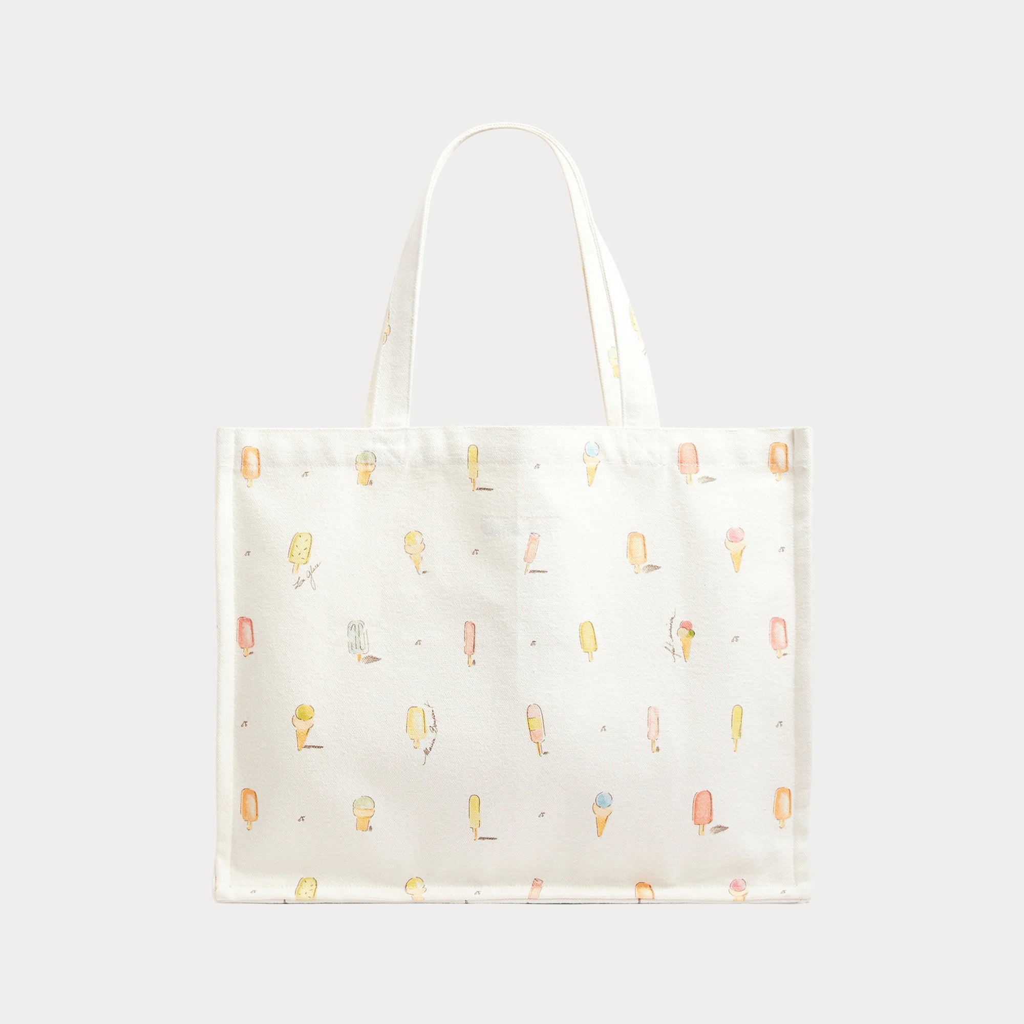 Girls Ivory Printed Handbag(35x14x28cm)