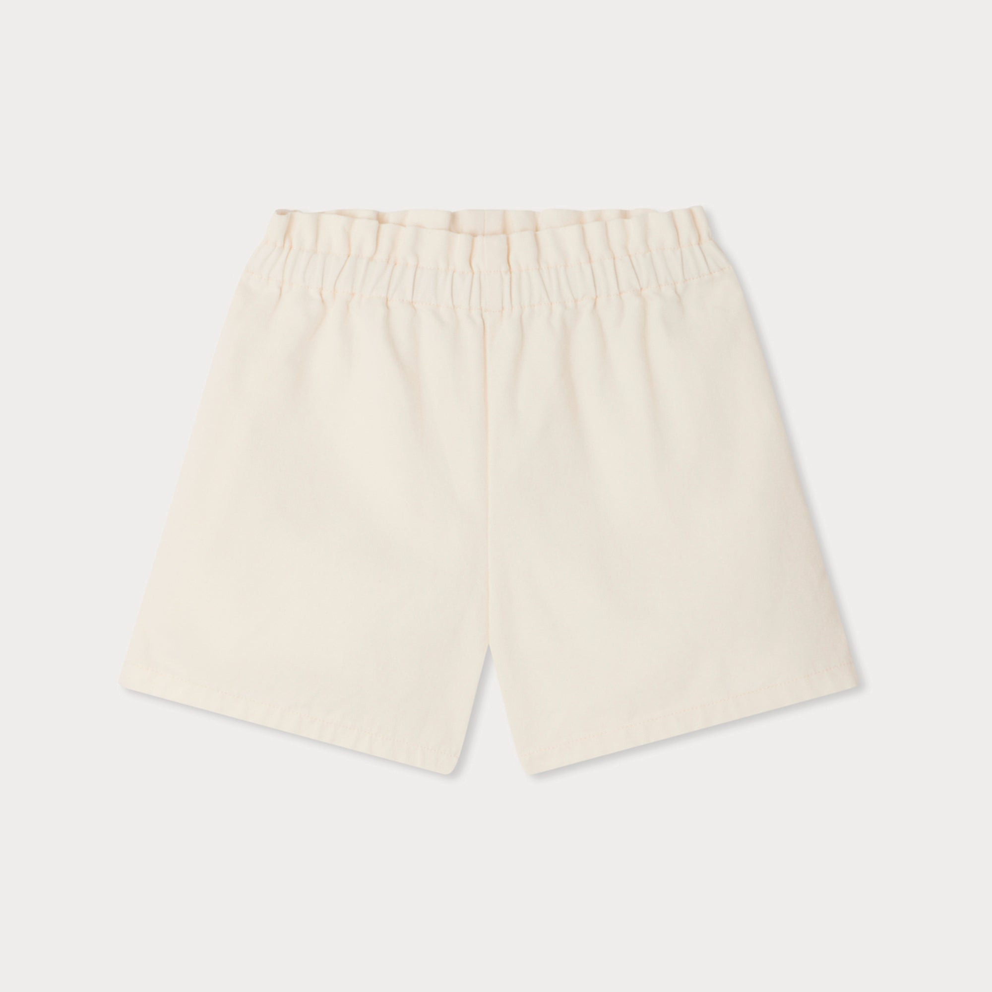 Girls White Cotton Shorts