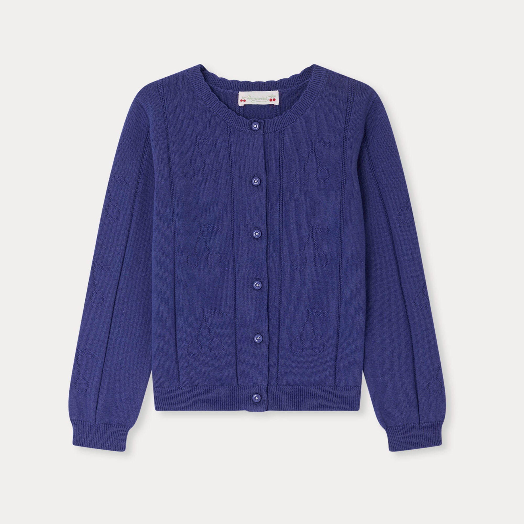 Girls Blue Cotton Cardigan