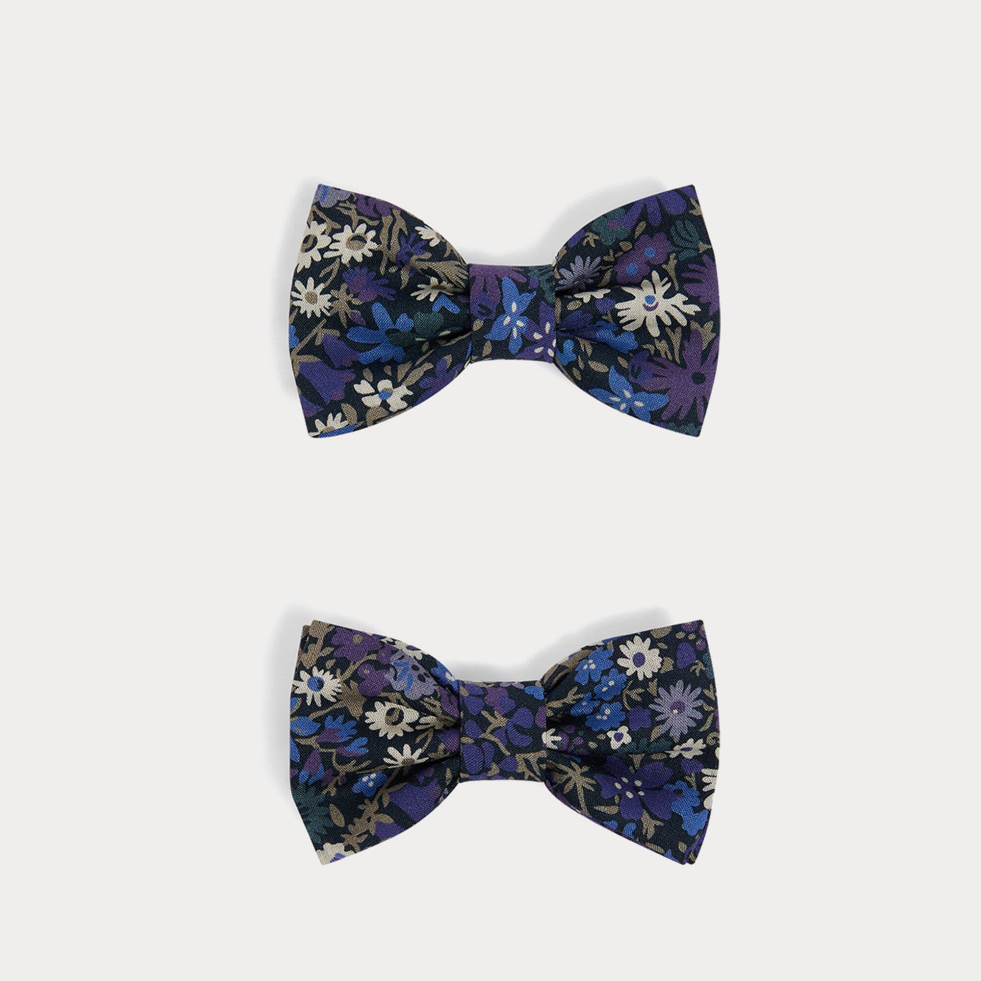 Girls Blue Floral Hair Clips