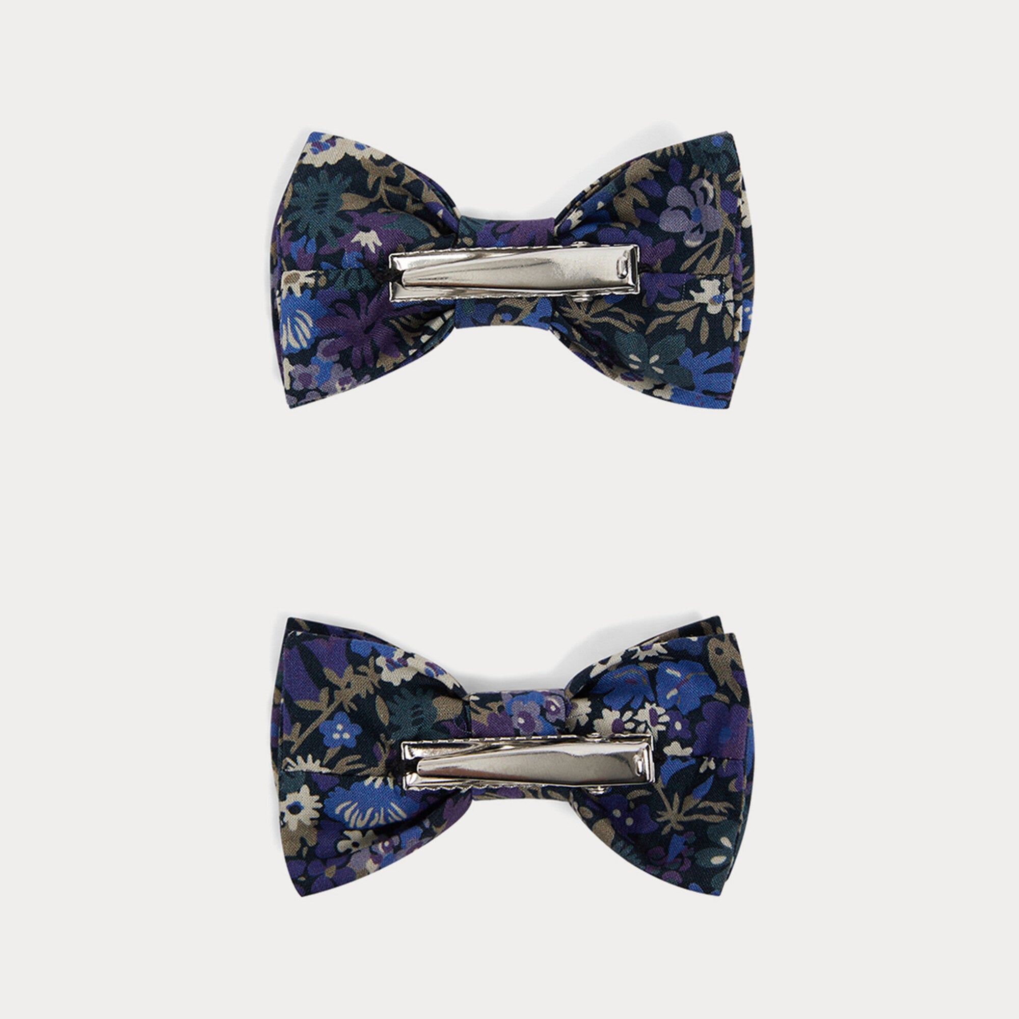 Girls Blue Floral Hair Clips
