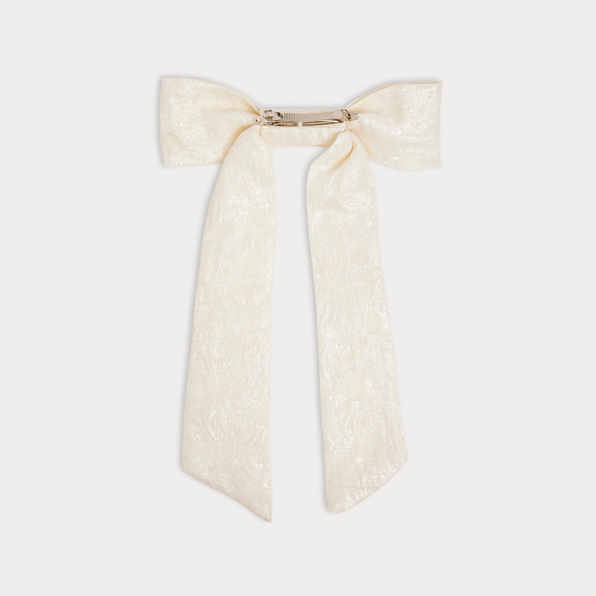 Girls Ivory Silk Hair Clip