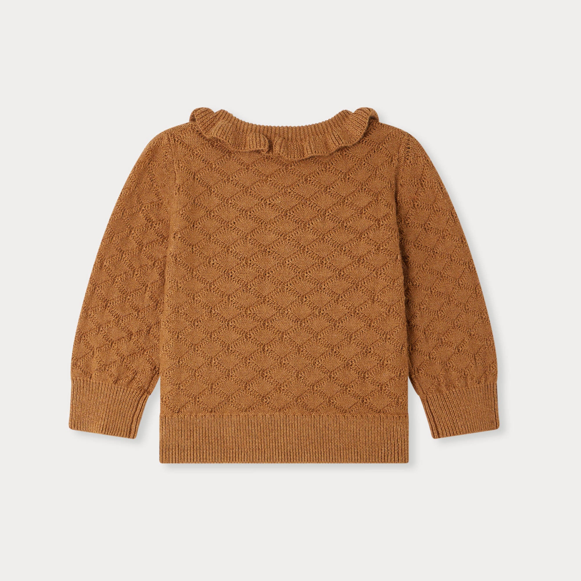 Baby Girls Brown Cotton Cardigan