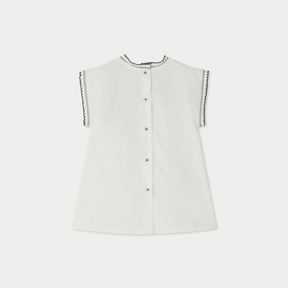 Baby Girls White Cotton Dress