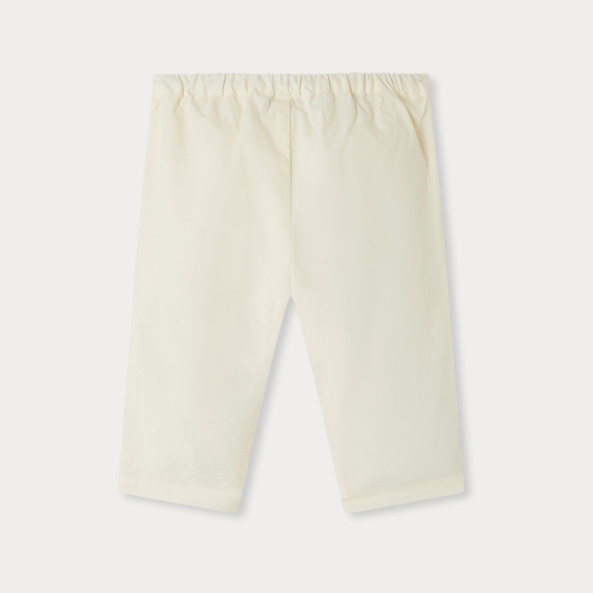 Baby Boys & Girls Light Yellow Cotton Trousers