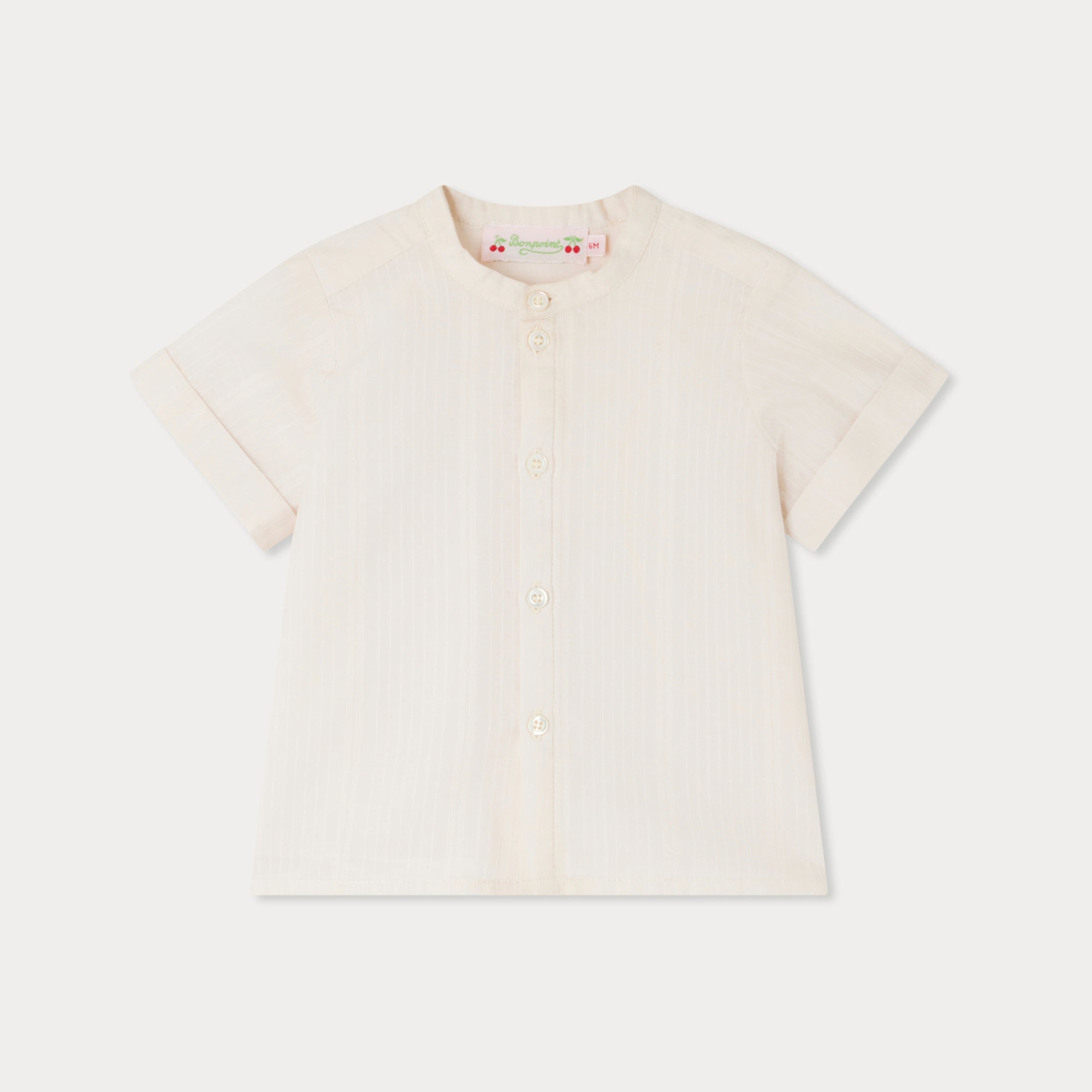 Baby Boys White Cotton Shirt