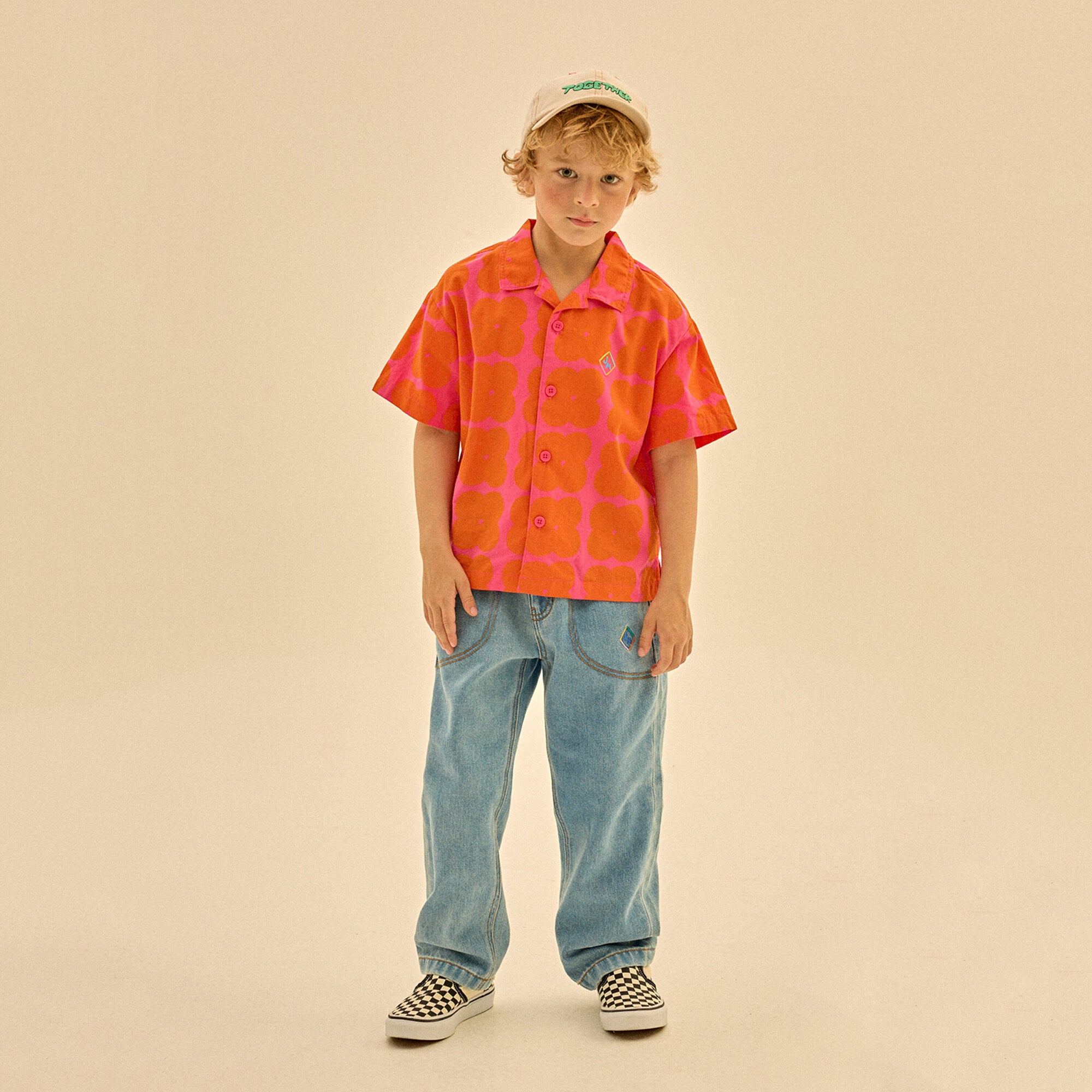 Boys & Girls Pink Cotton Shirt