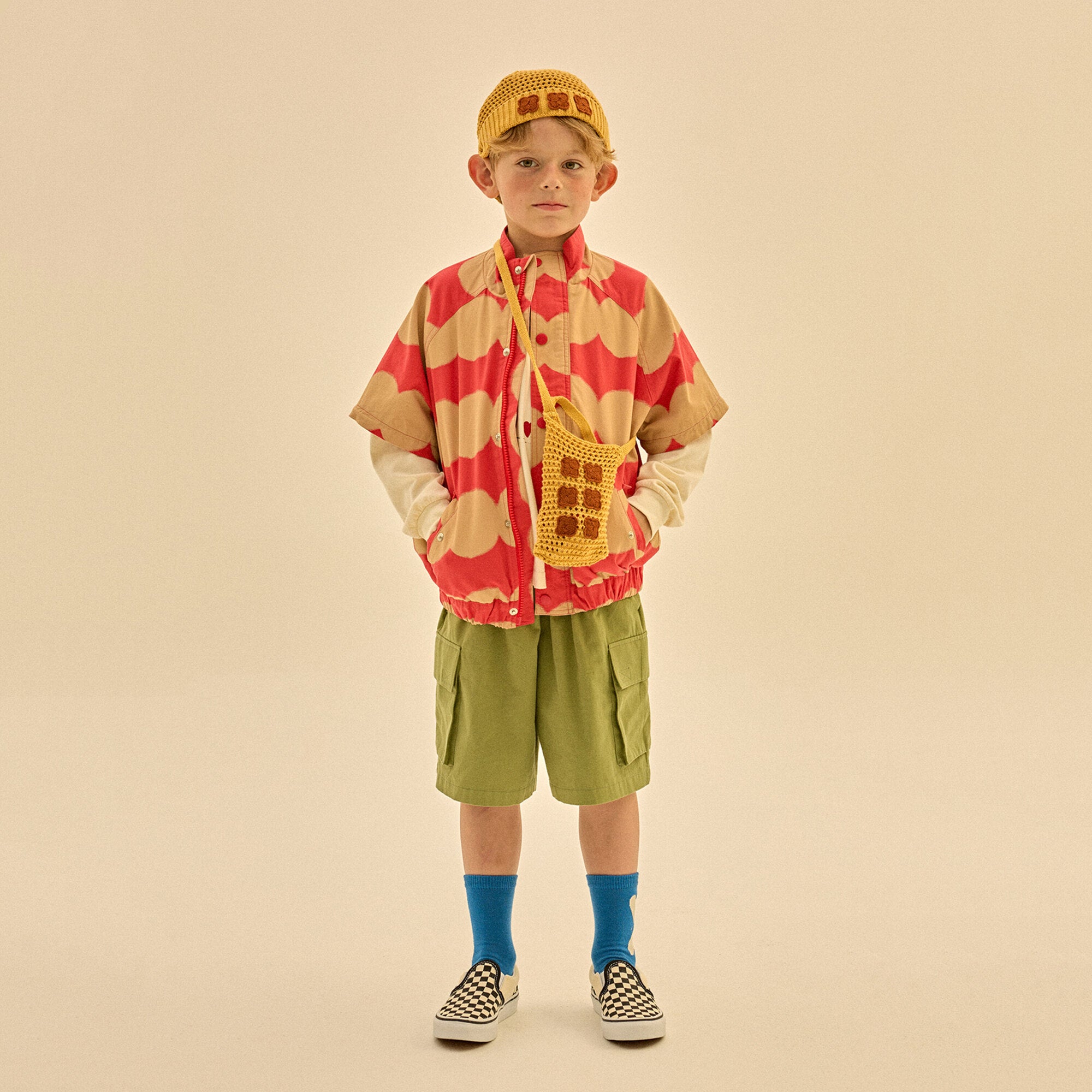 Boys & Girls Green Cotton Shorts