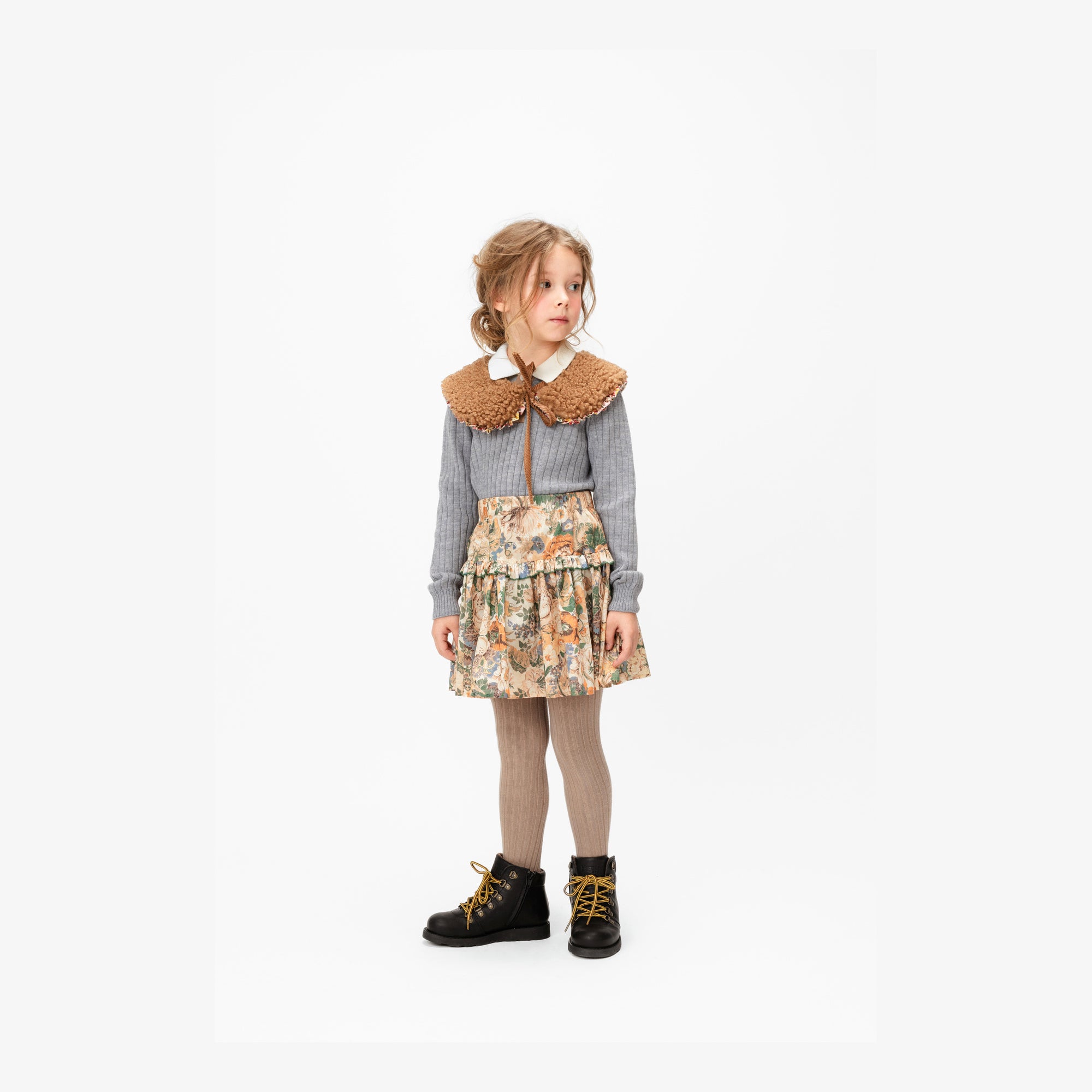 Boys & Girls Grey Wool Polo Shirt
