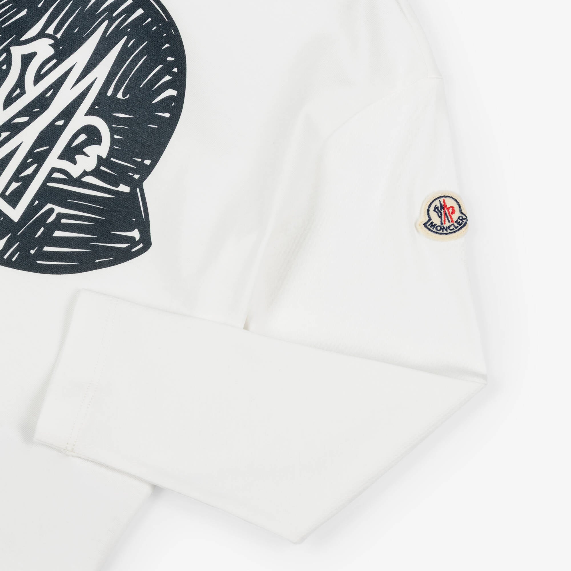 Boys White Logo Cotton T-Shirt