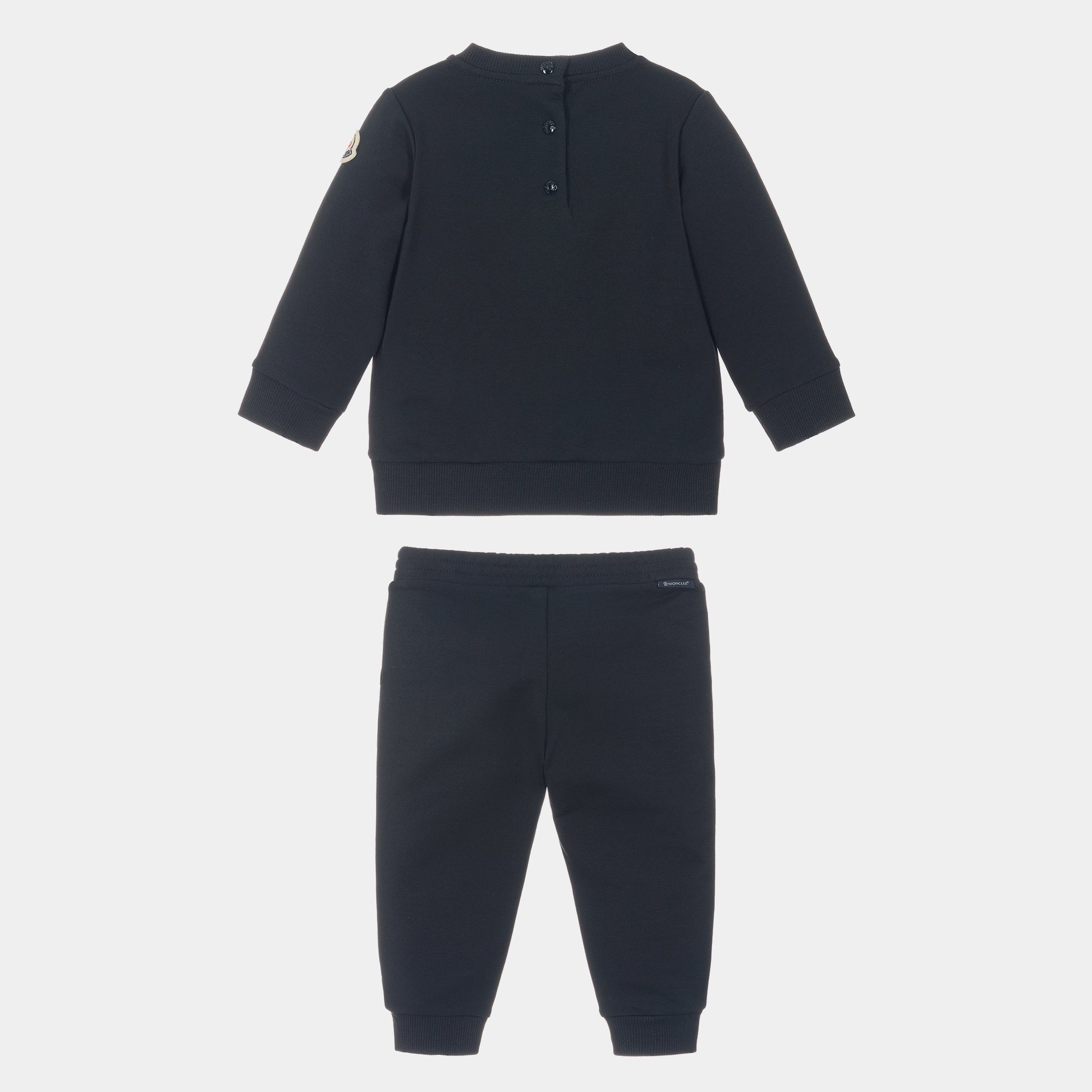 Baby Boys Navy Printed Cotton Set