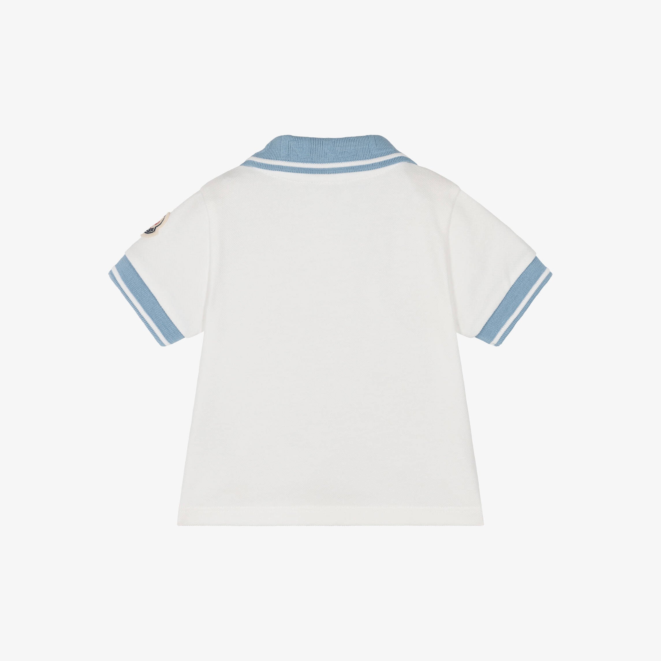 Baby Boys White Cotton Polo Shirt