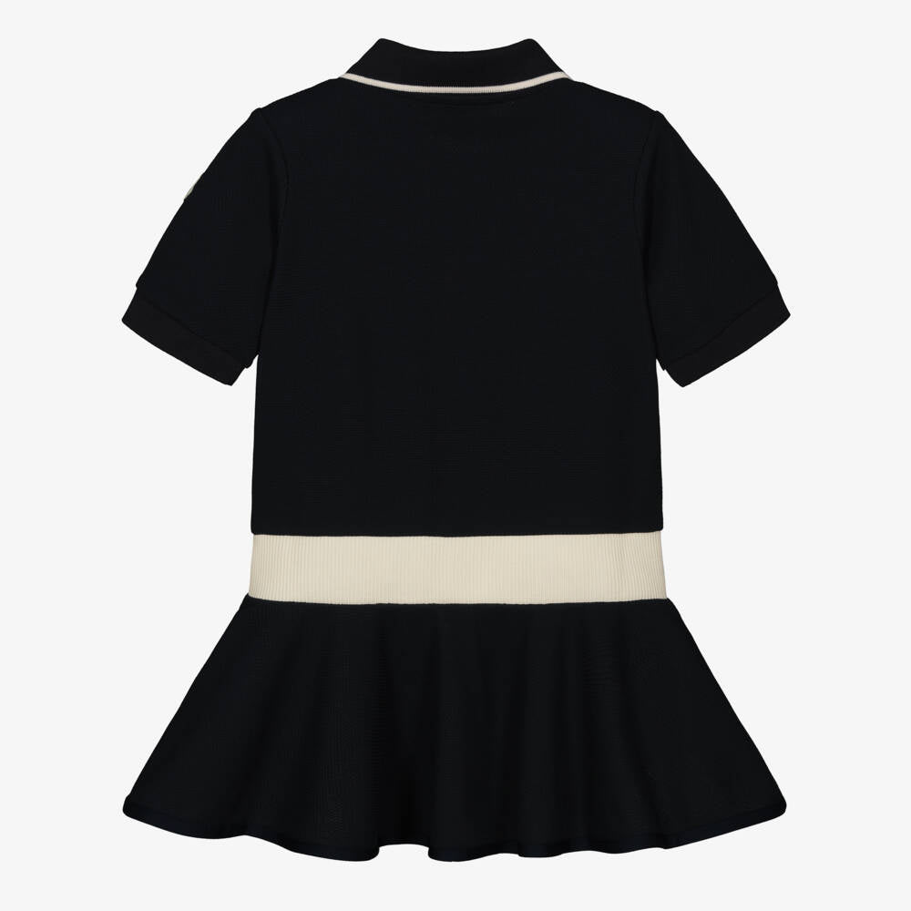 Girls Navy Logo Dress
