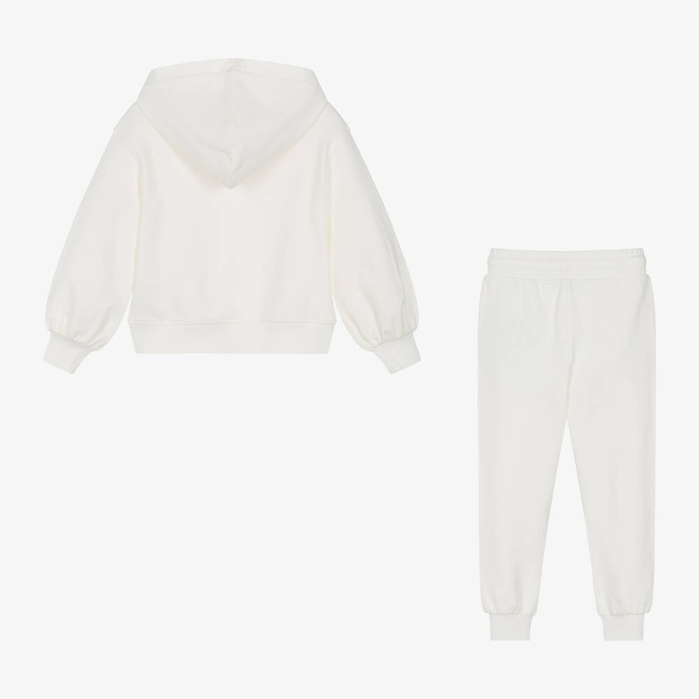 Girls White Cotton Set