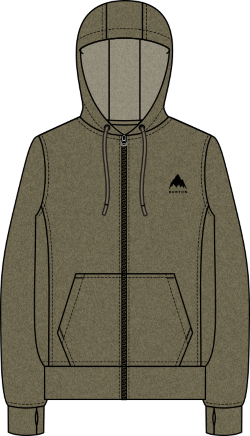 Men's Oak Full-Zip Fleece