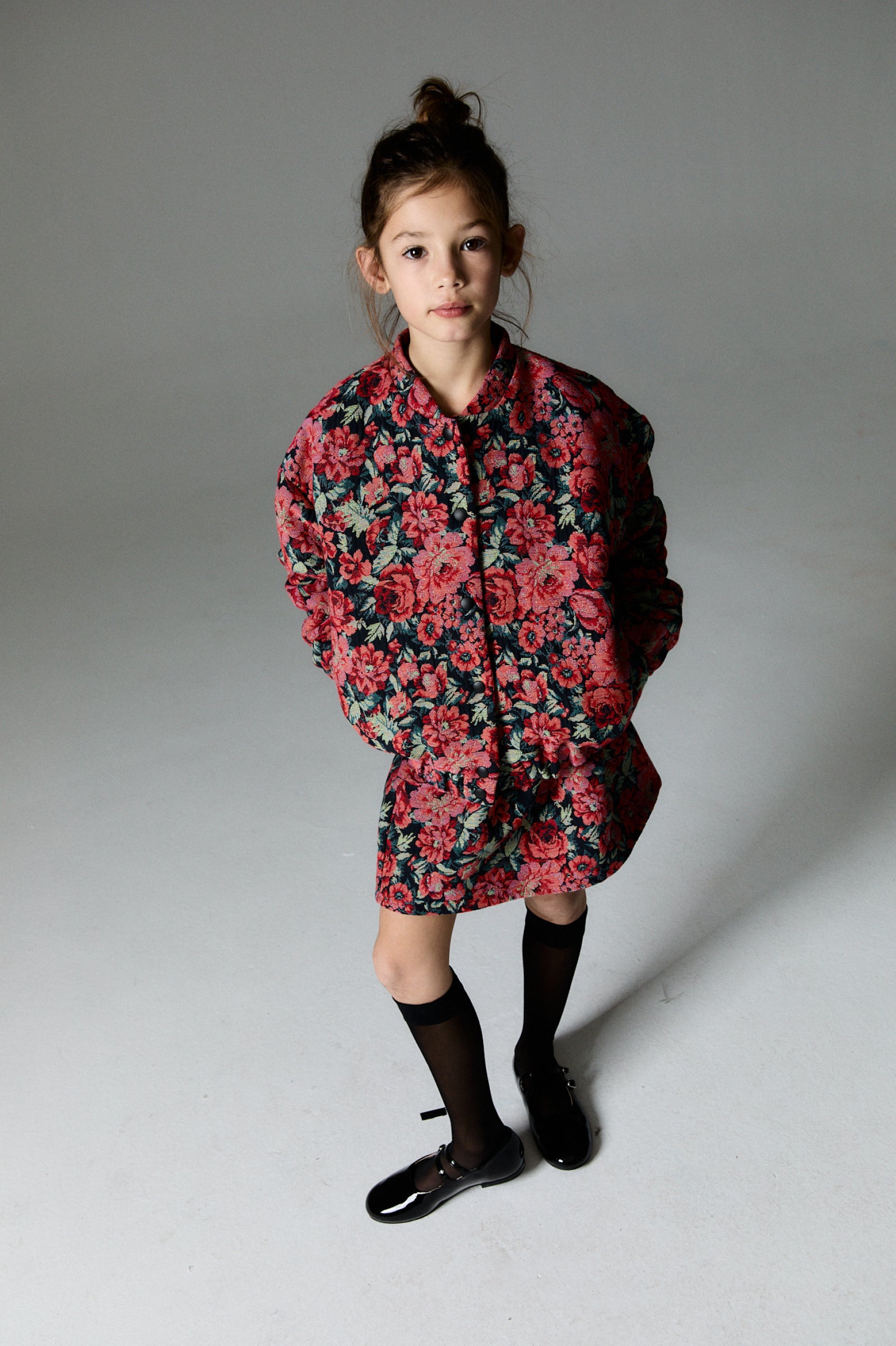 Girls Red Flower Skirt