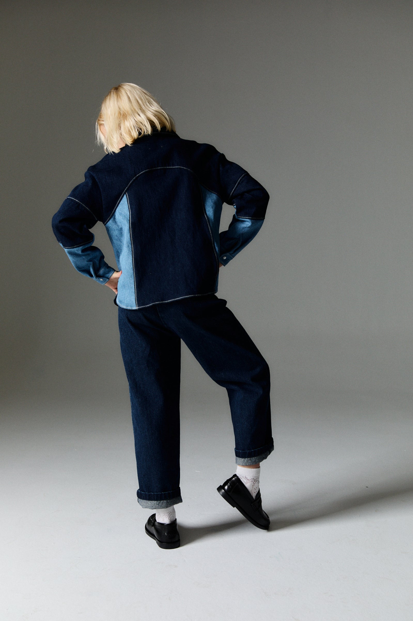 Girls Blue Denim Trousers