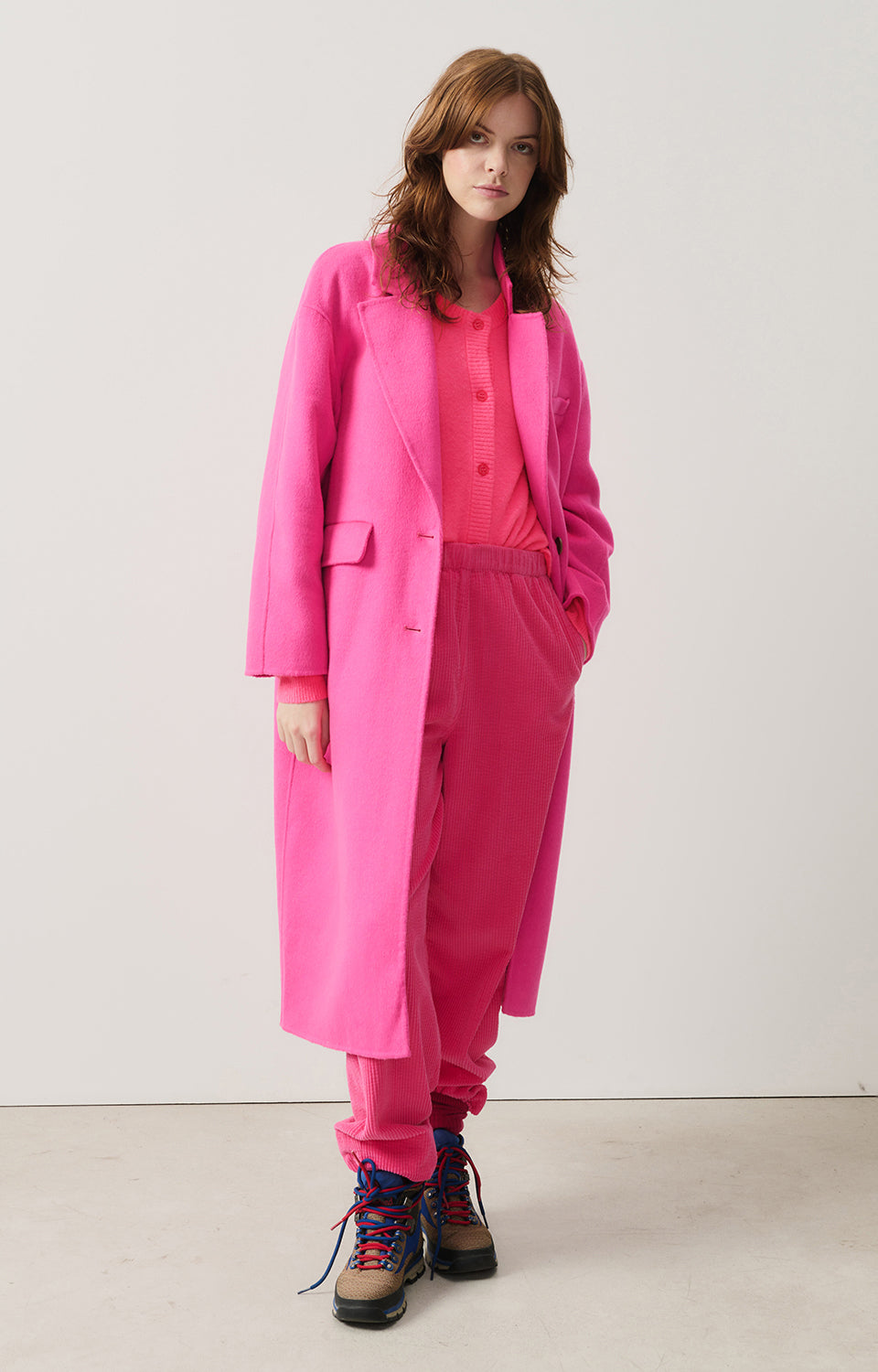 Women Pink Knit Cardigan
