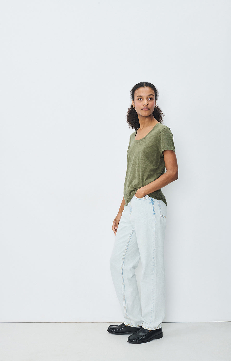 T-SHIRT DROIT MC COL U