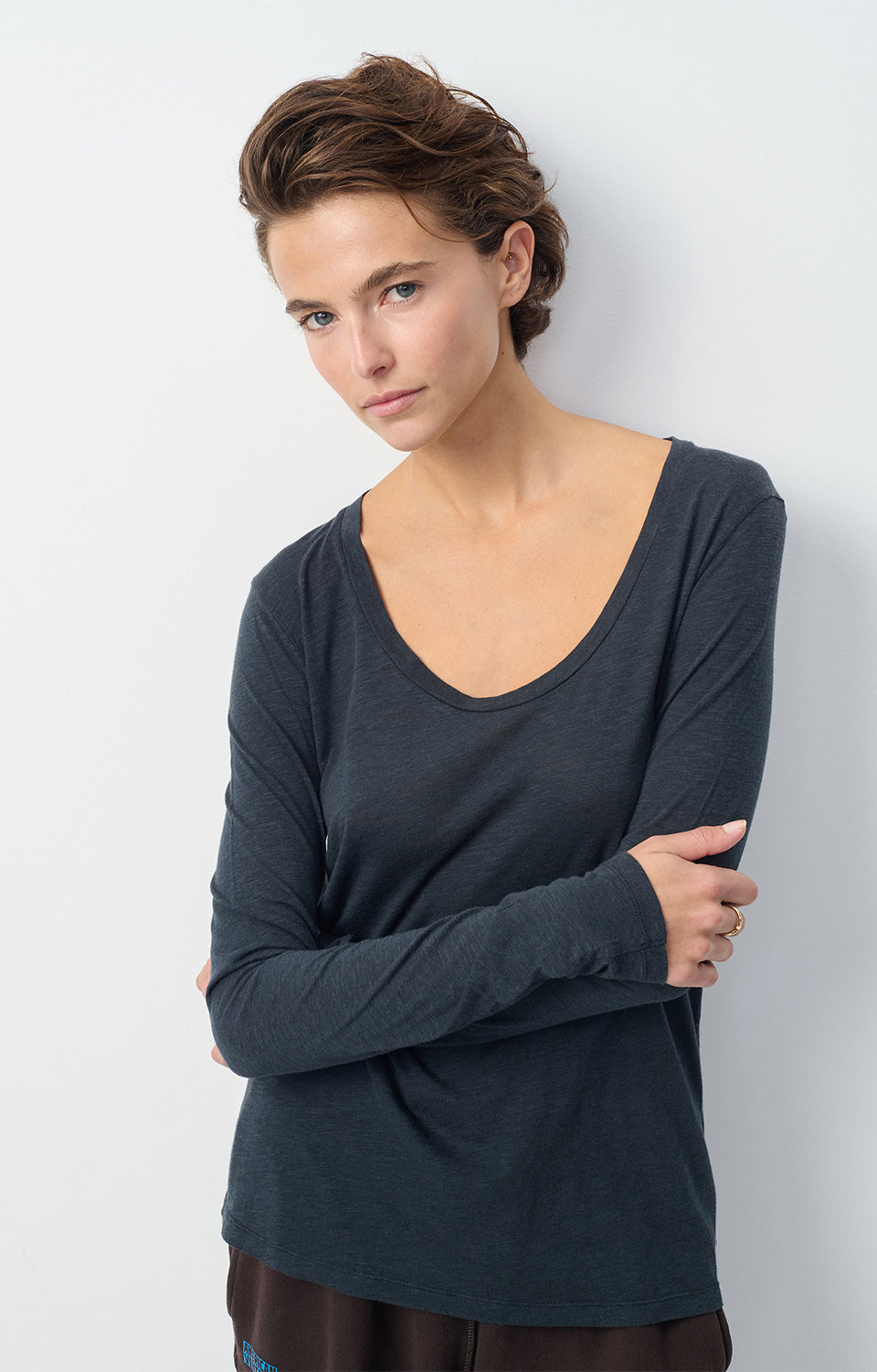 T-SHIRT DROIT ML COL U