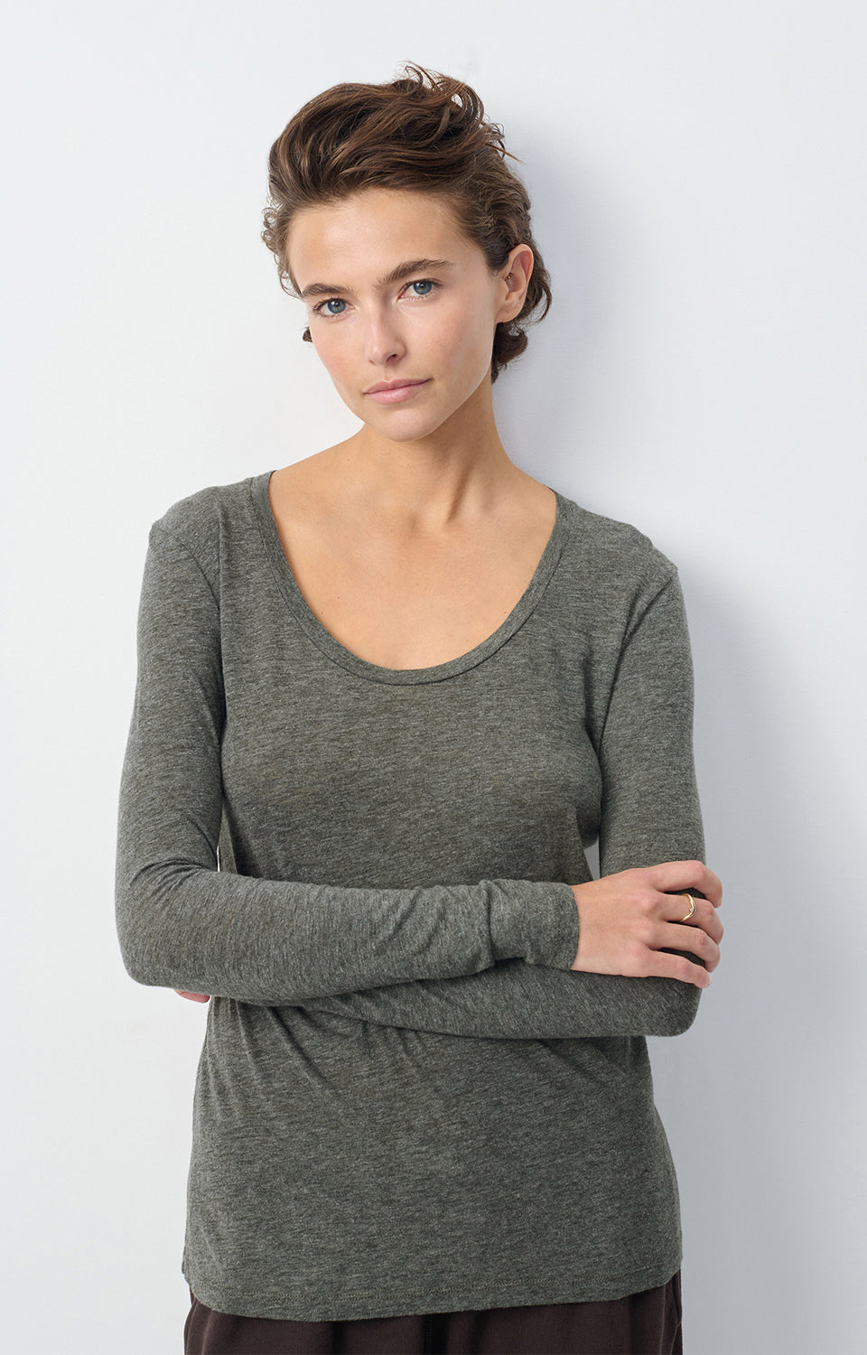 T-SHIRT DROIT ML COL U