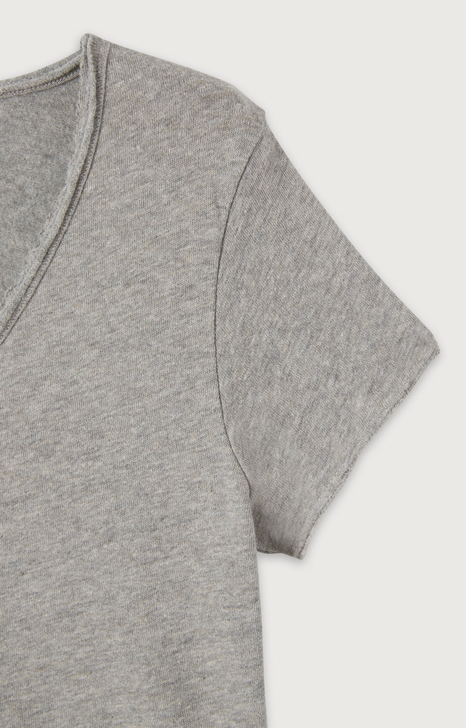 T-SHIRT DROIT MC COL V