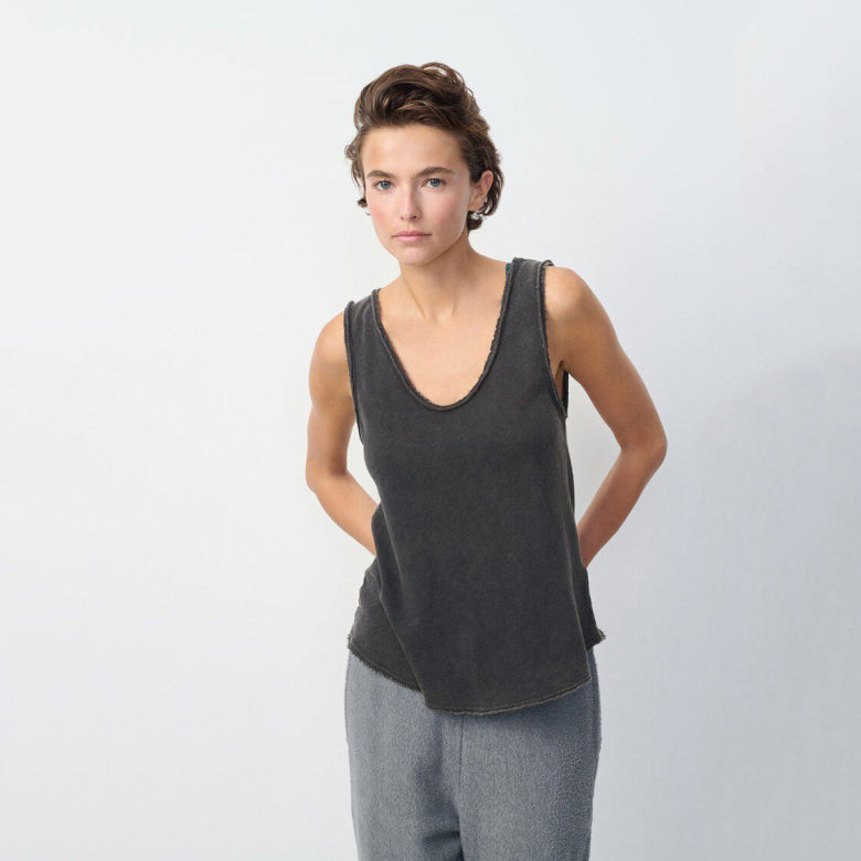 Women Black Cotton Vest