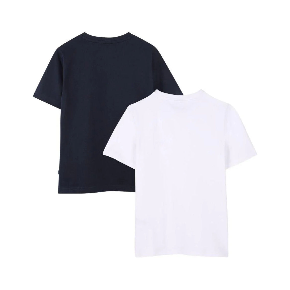 Boys Navy & White Cotton T-Shirt Set(2 Pack)