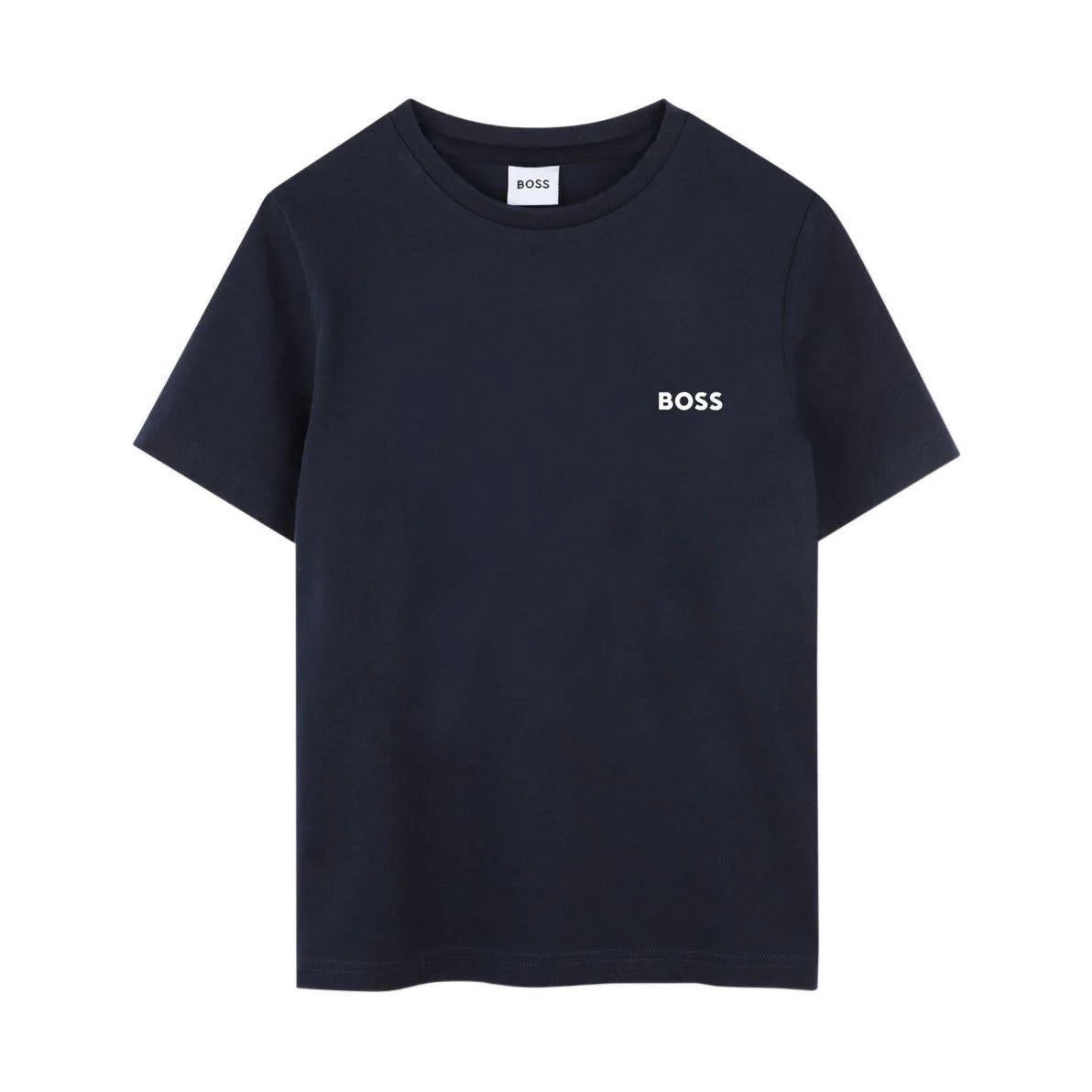 Boys Navy & White Cotton T-Shirt Set(2 Pack)