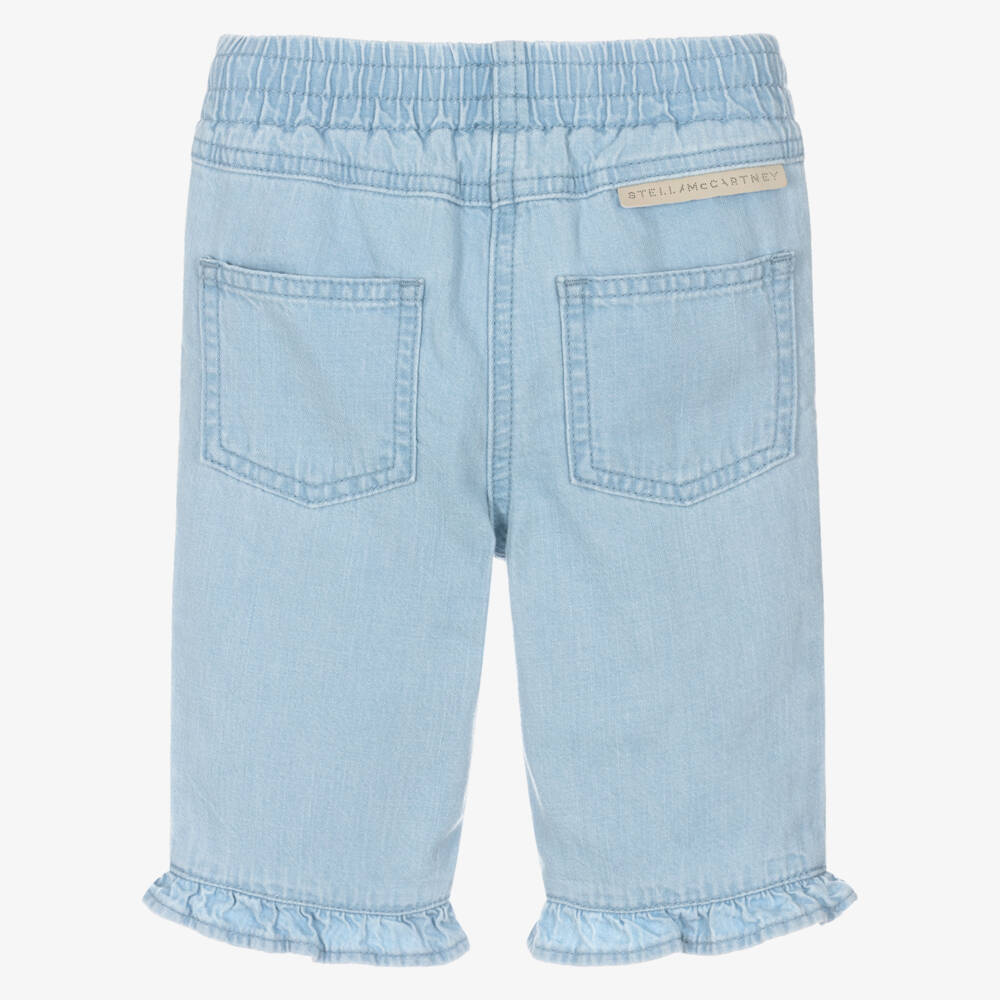 Baby Girls Blue Denim Trousers