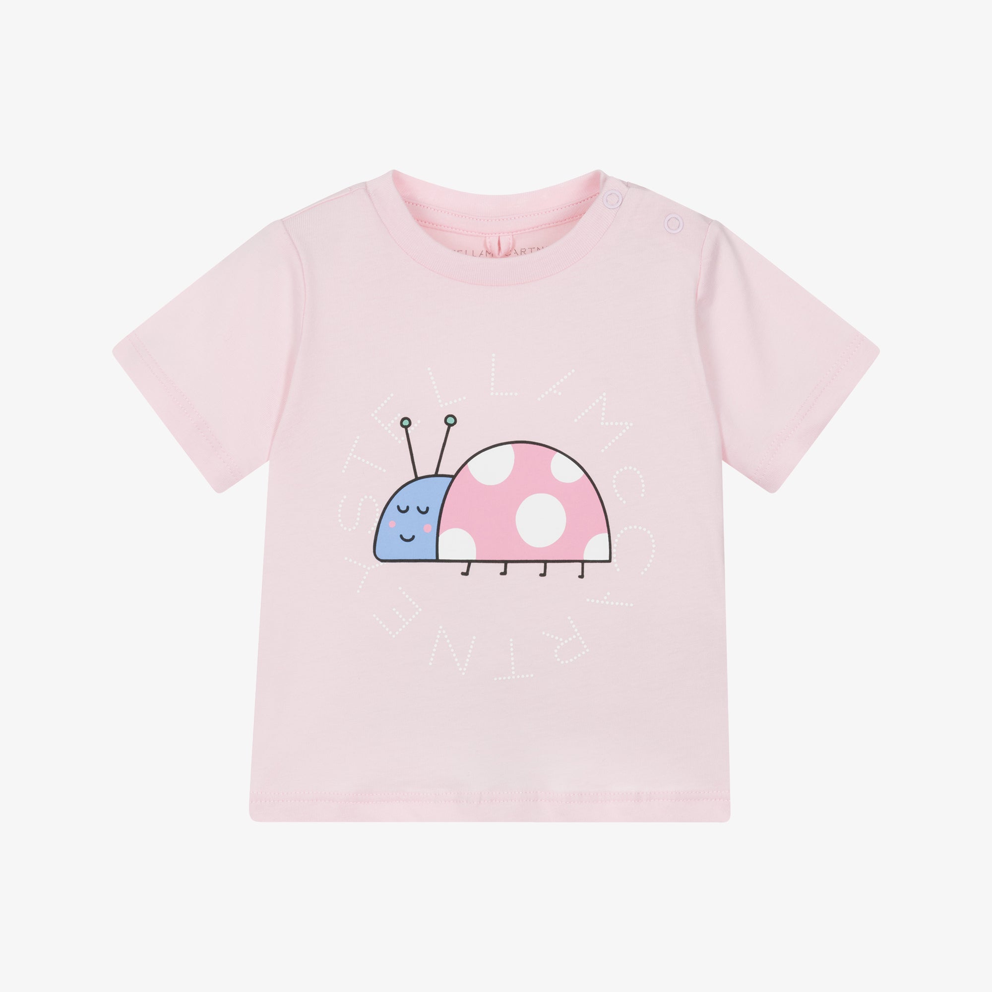 Baby Girls Pink ladybird Printed Cotton T-Shirt