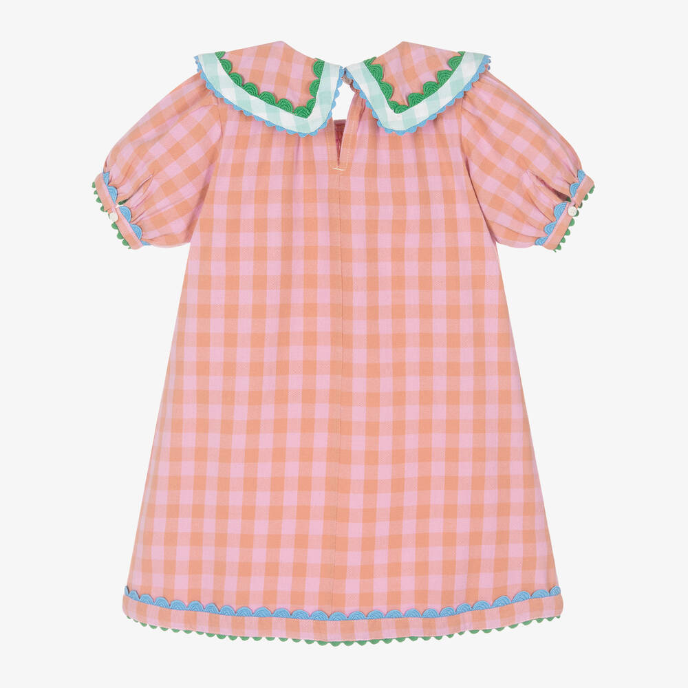 Girls Pink Sunflower Cotton Dress