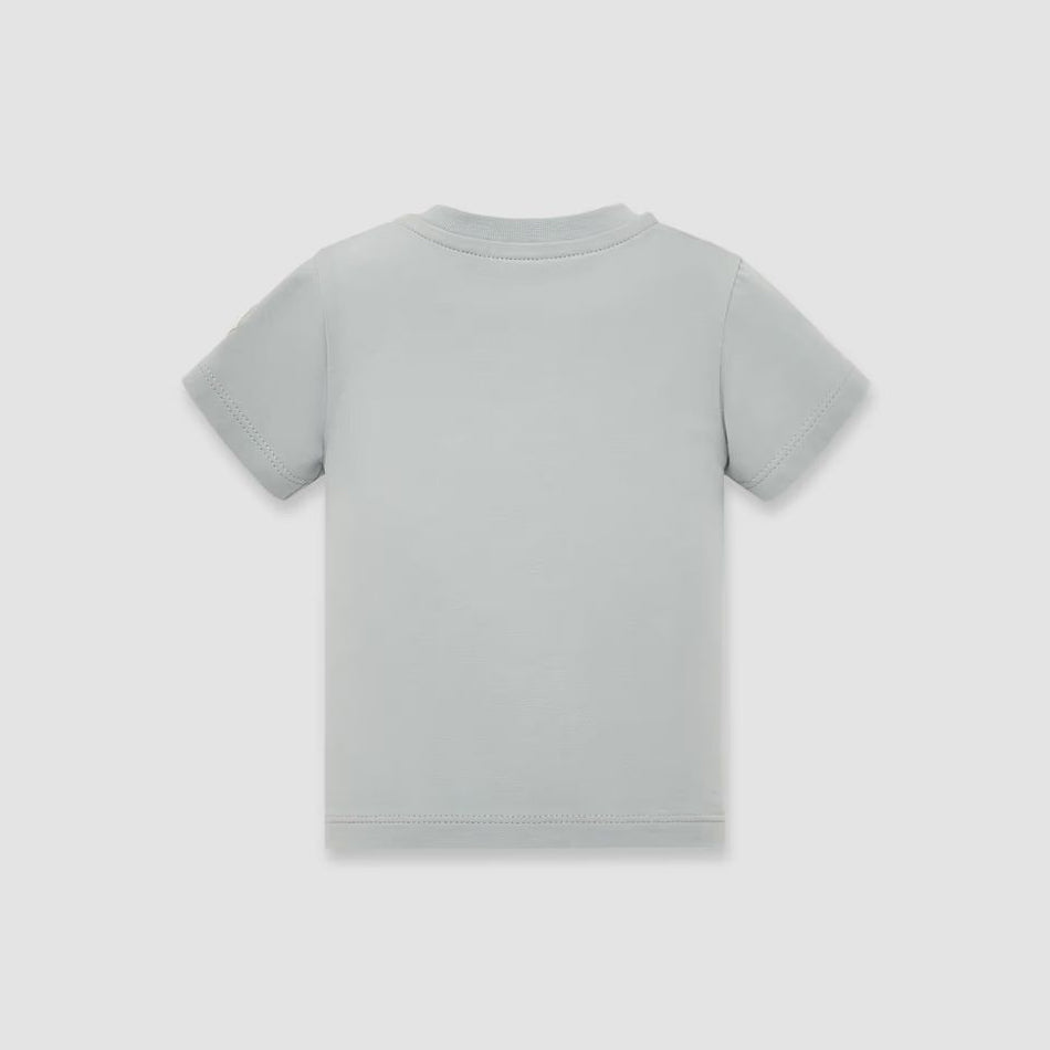 Baby Boys Grey Printed Cotton T-Shirt