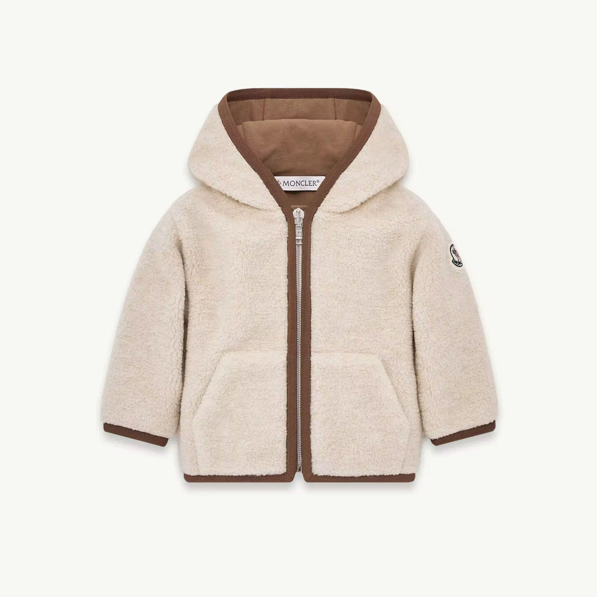 Baby Boys Light Beige Fleece Jacket