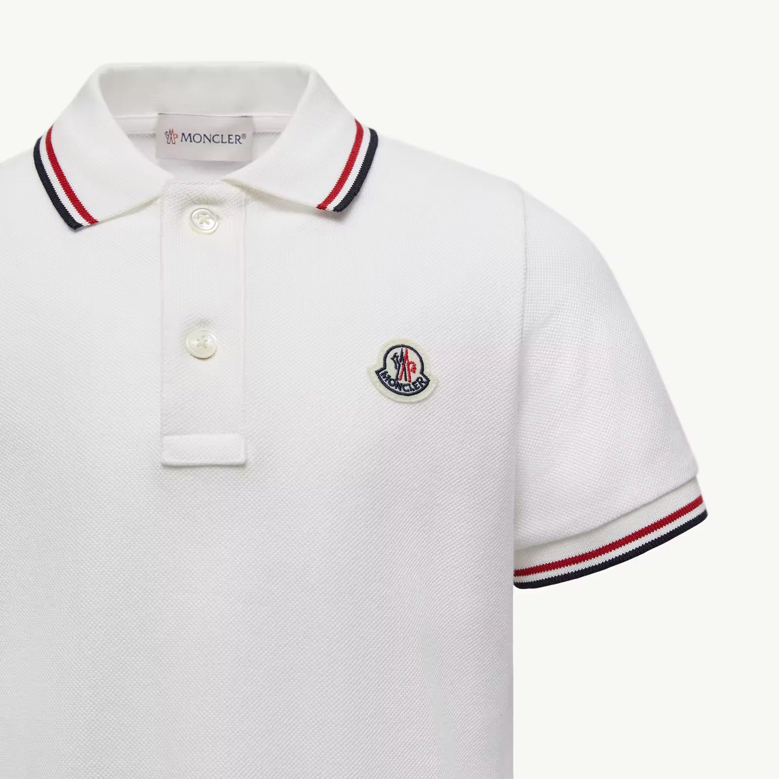 Boys White Cotton Polo Shirt
