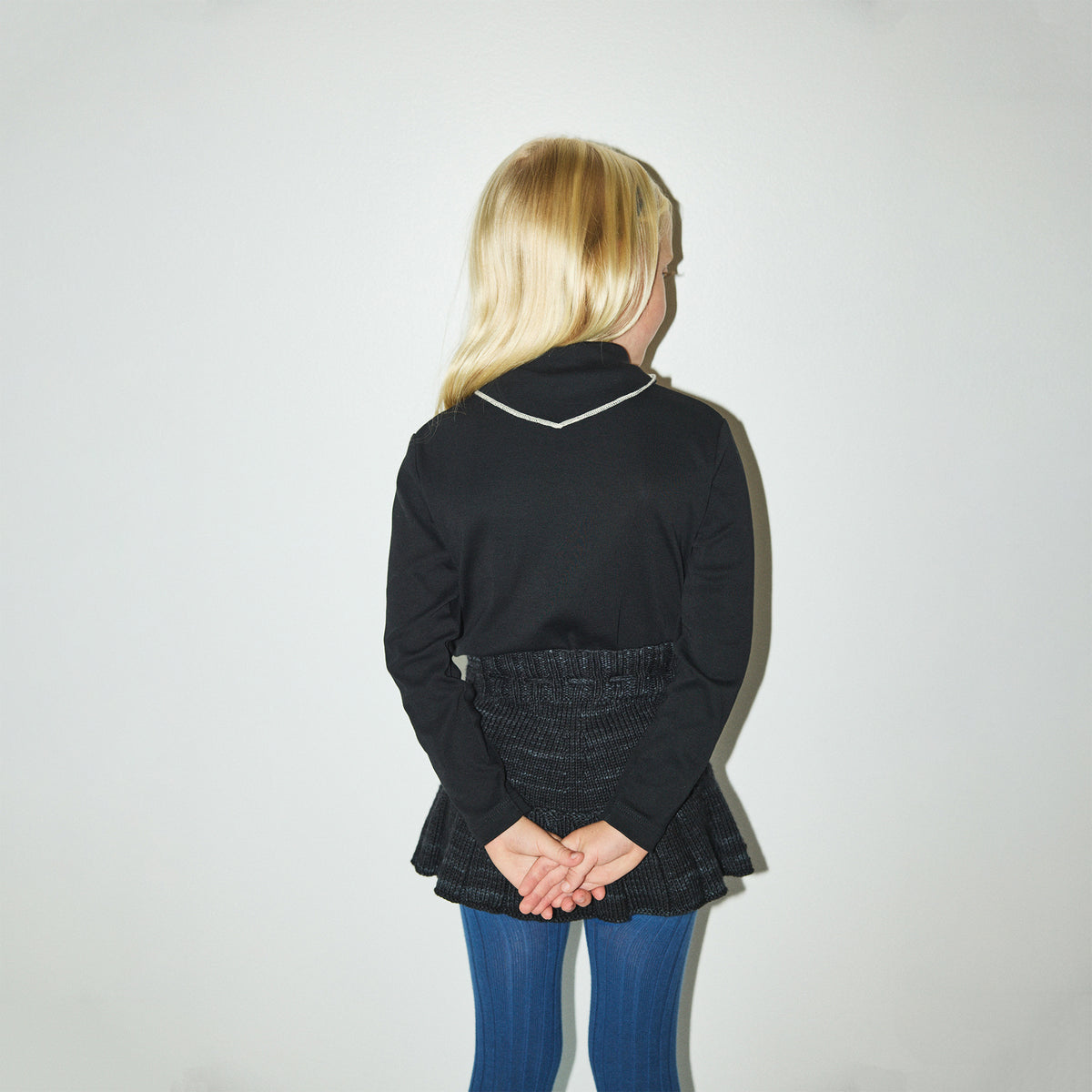 Jupe noire en laine pour fille