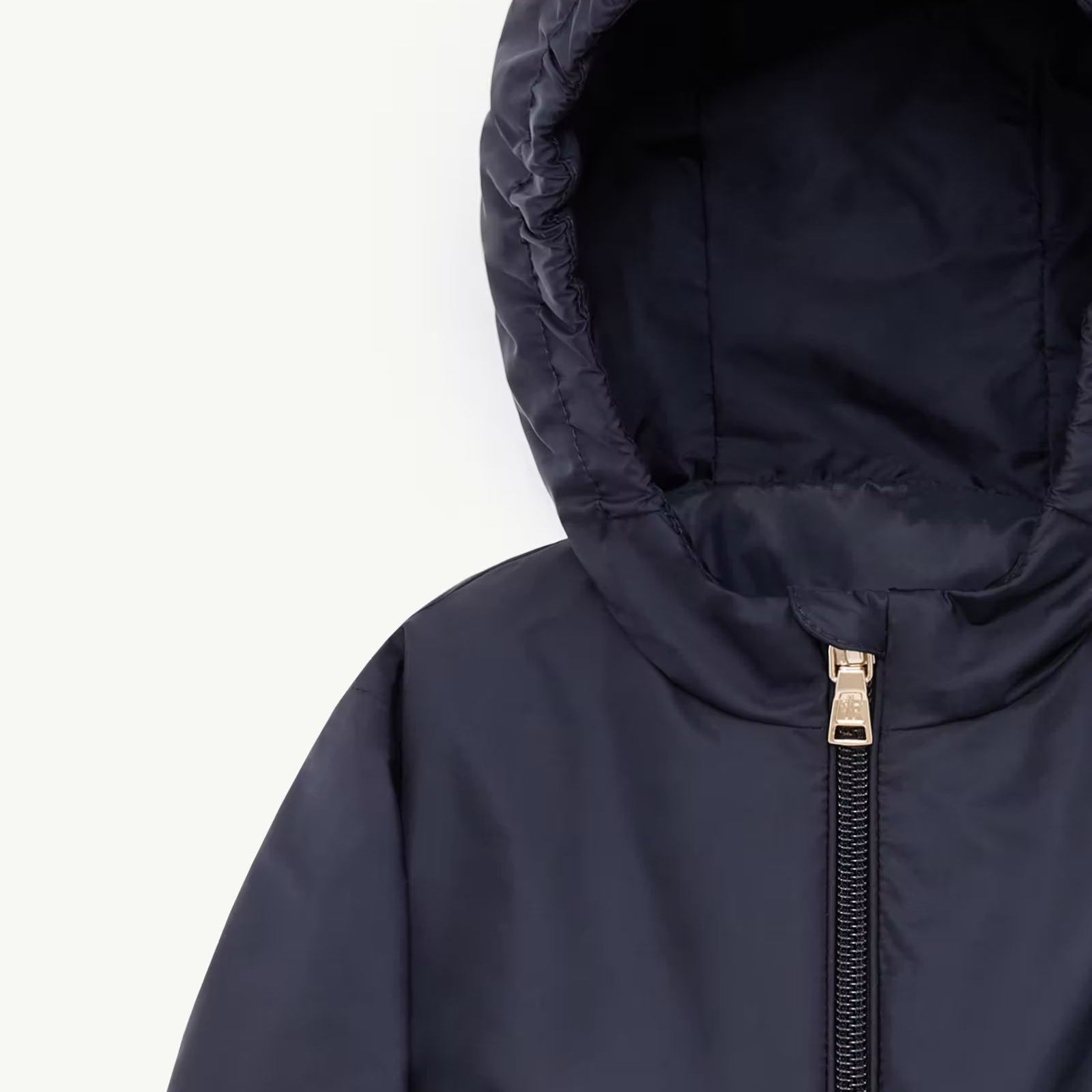 Baby Girls Navy Hooded Coat