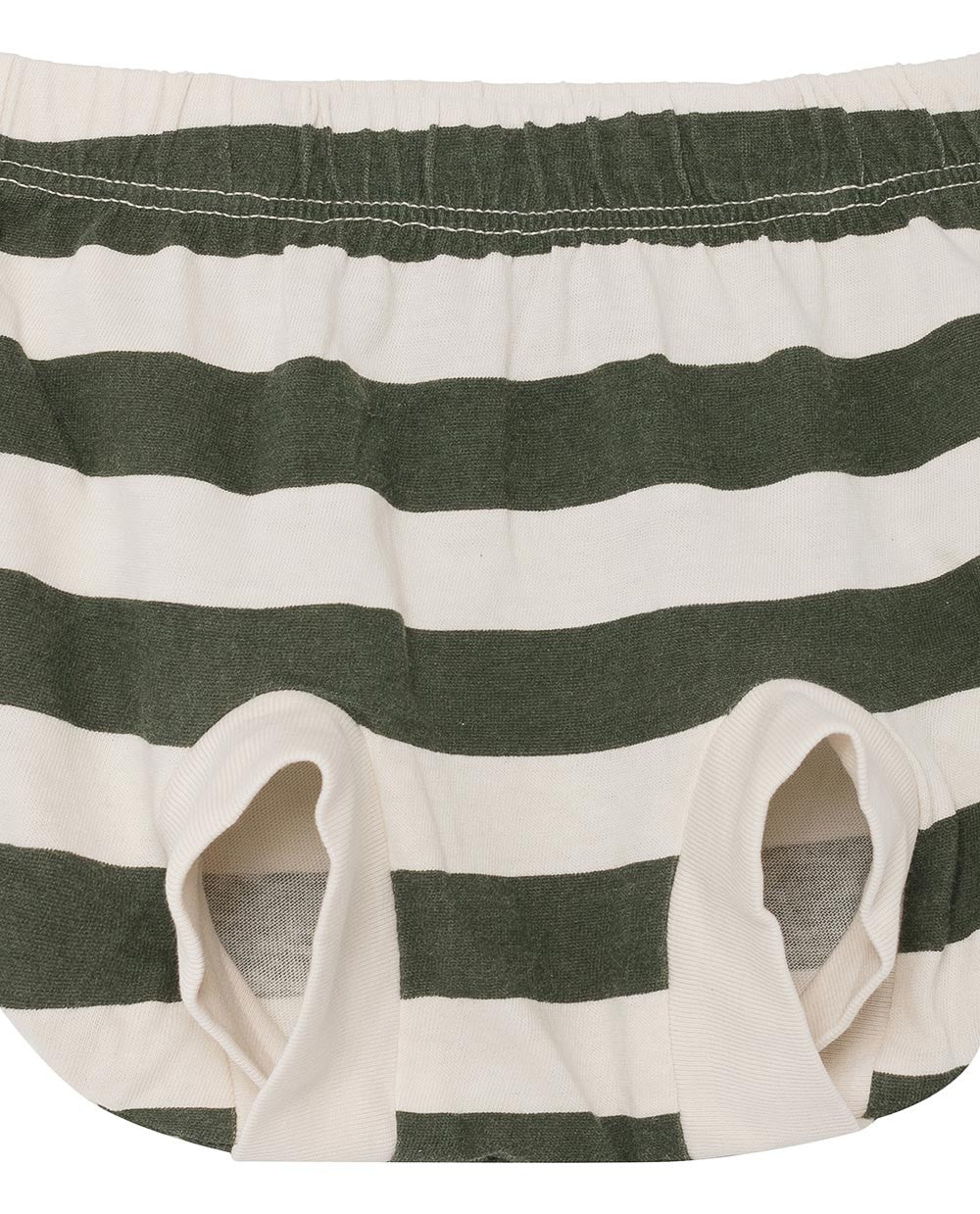 Baby Beige&Green Striped Shortie - CÉMAROSE | Children's Fashion Store - 3